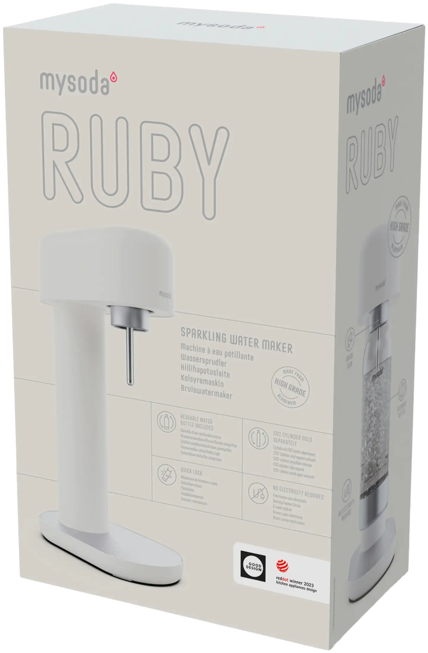 Mysoda Ruby 2 White Silver hiilihapotuslaite - 4