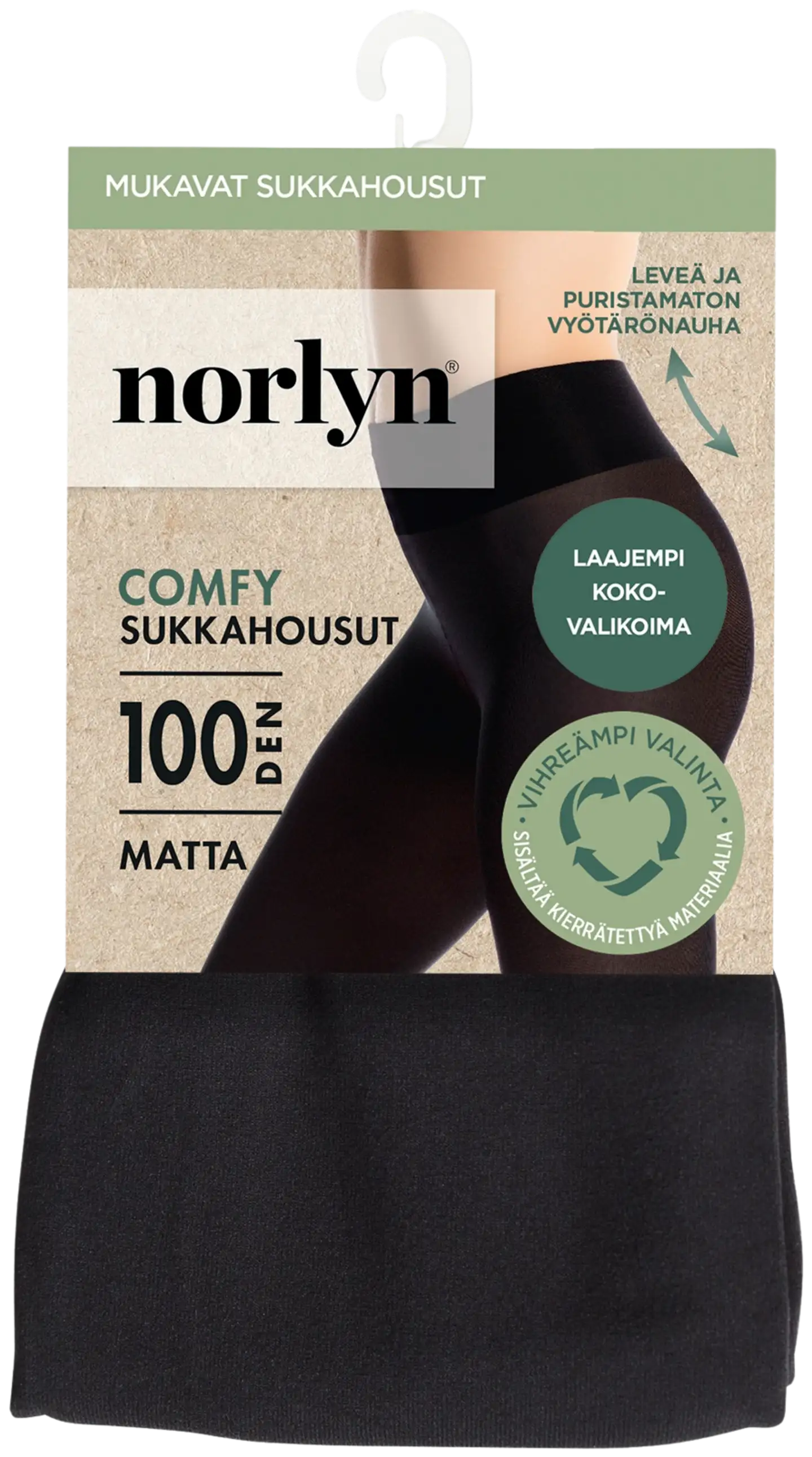 Norlyn naisten 100 den sukkahousut A41620 - BLACK - 1