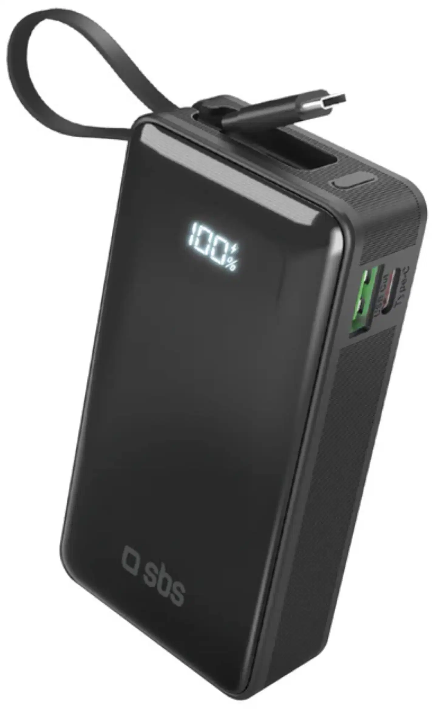 SBS varavirtalähde Usb-A + Usb-C + Lcd 10000 Mah - 1