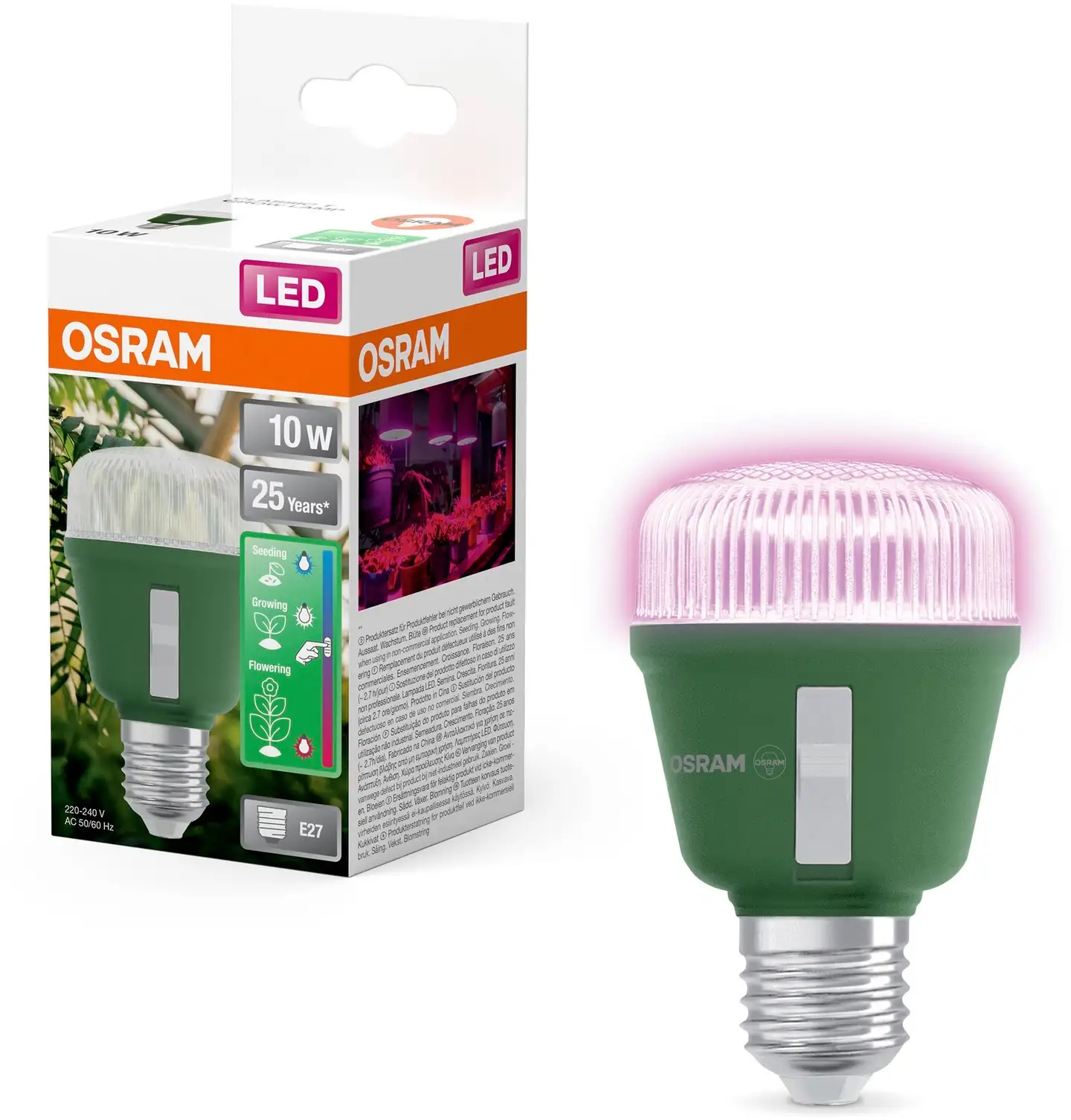 OSRAM LED-kasvilamppu Star Grow Lamp R63 7,5W 140lm R27 - 3