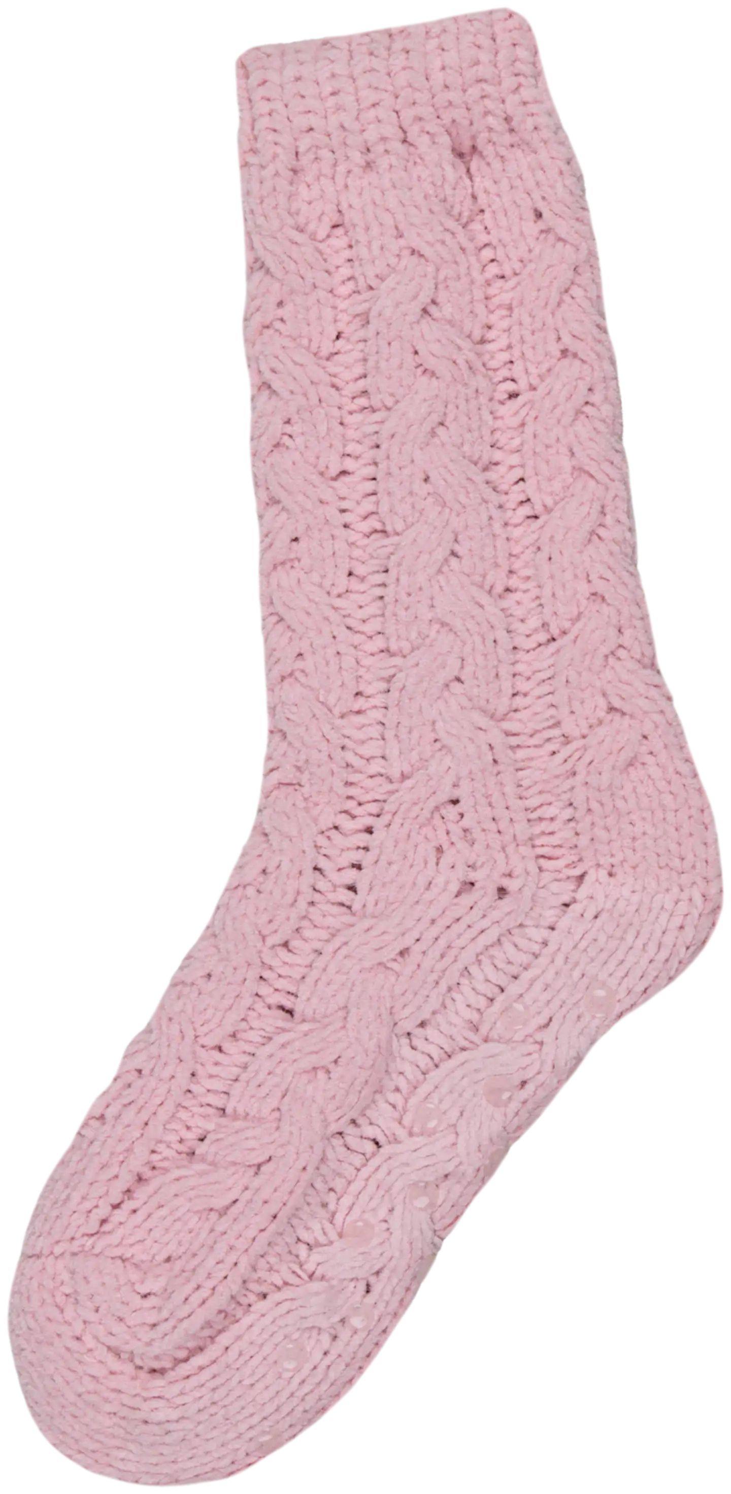 House naisten pehmeät palmikkosukat ABS 214H322530 - pink - 1