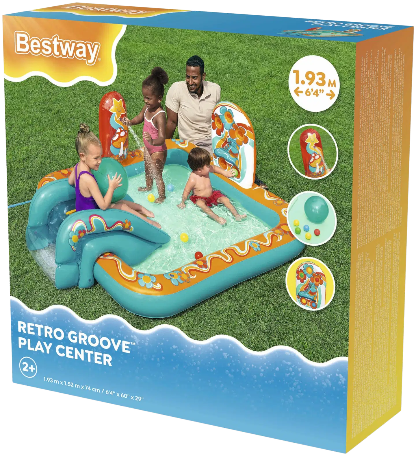Bestway Retro Groove leikkikeskus 1.93m x 1.52m x 74cm - 2