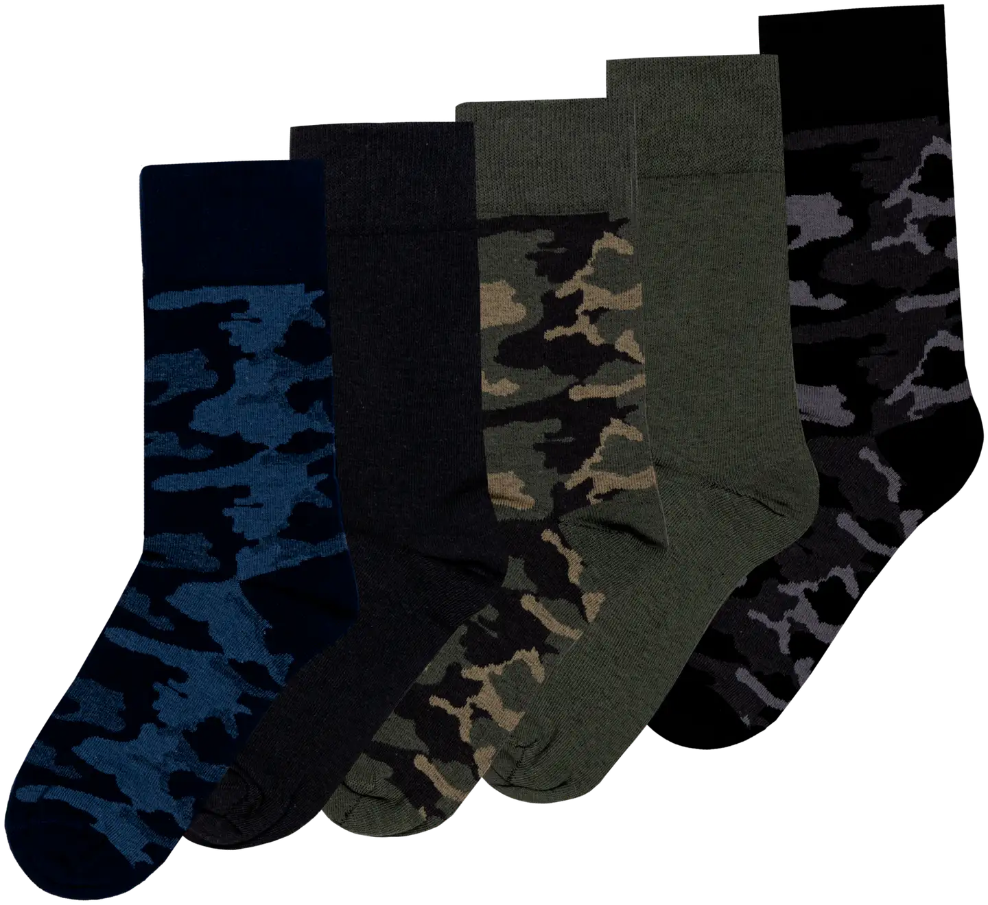 House miesten nilkkasukat camo 193H322511 5-pack - Khaki/graphite - 1