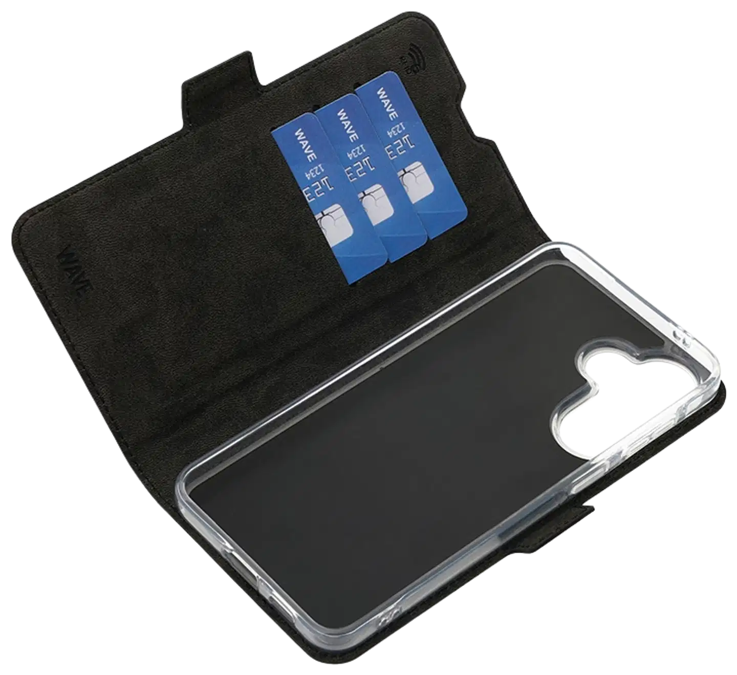 Wave Book Case, Samsung Galaxy A57 5G, Musta - 4