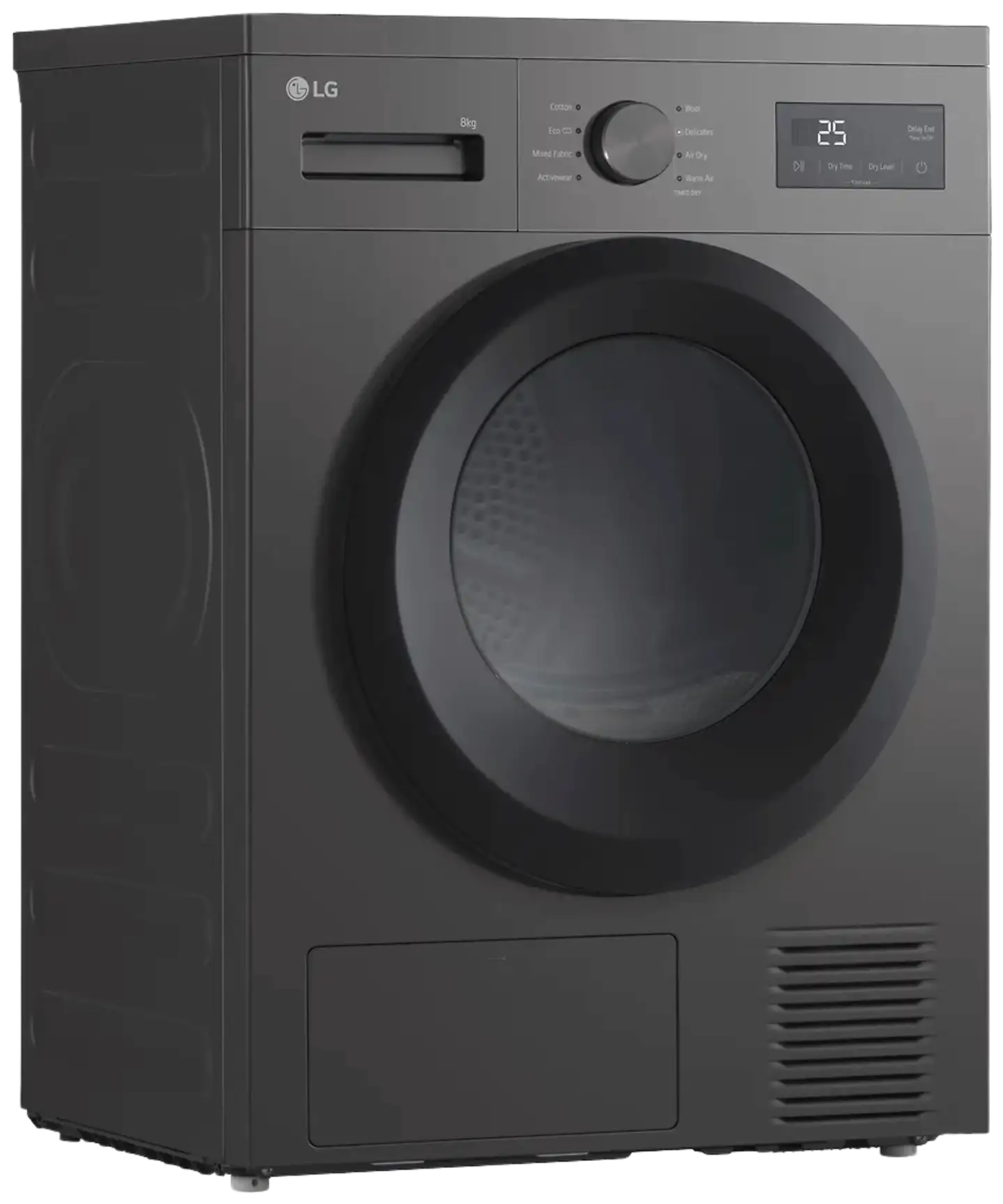 LG pesutorni F4A1009NDK pyykinpesukone + RHA1008NDK kuivausrumpu, tumma harmaa - 10