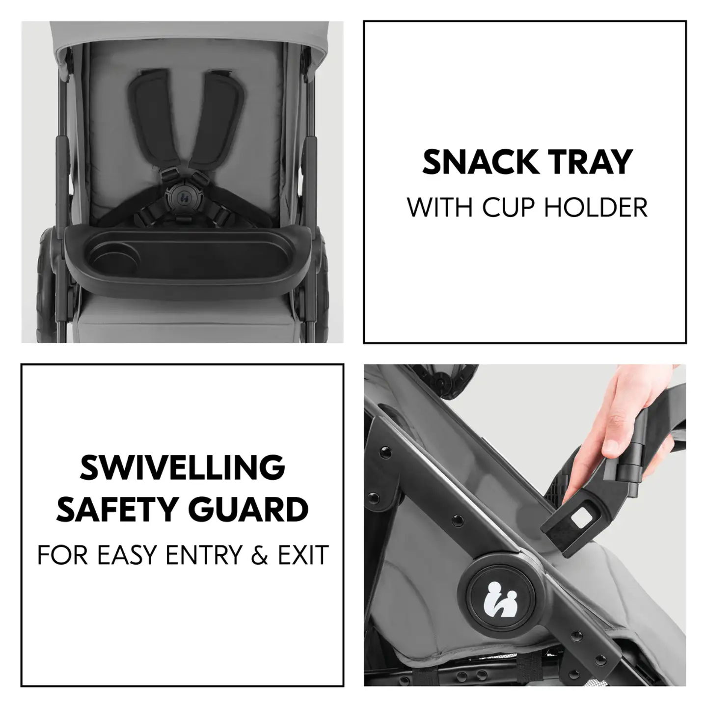Hauck yhdistelmävaunut Shop N Care Trio Set 0-25 kg harmaa - 27
