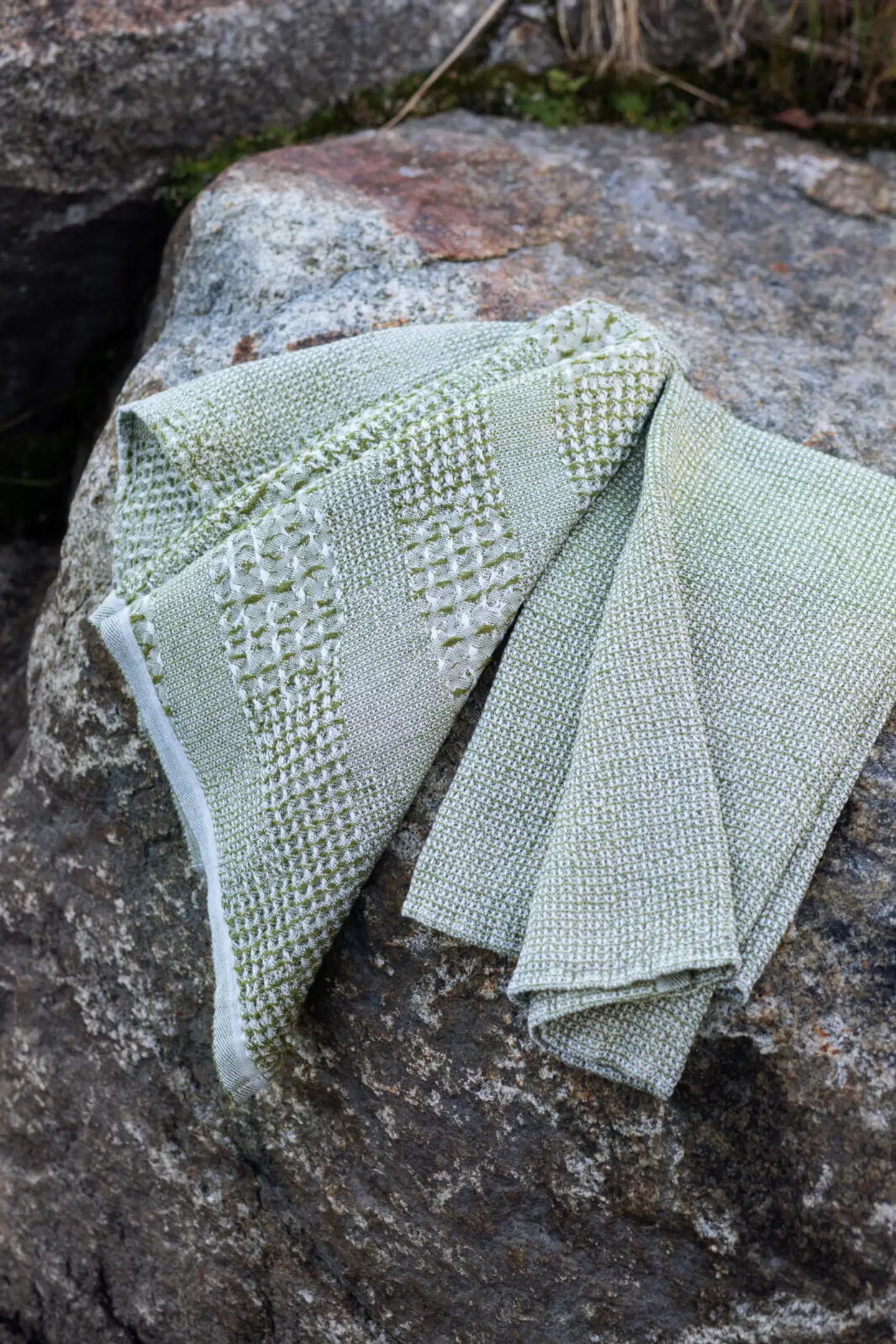 Lapuan Kankurit käsipyyhe Terva 48X70 cm valko-oliivi - 3