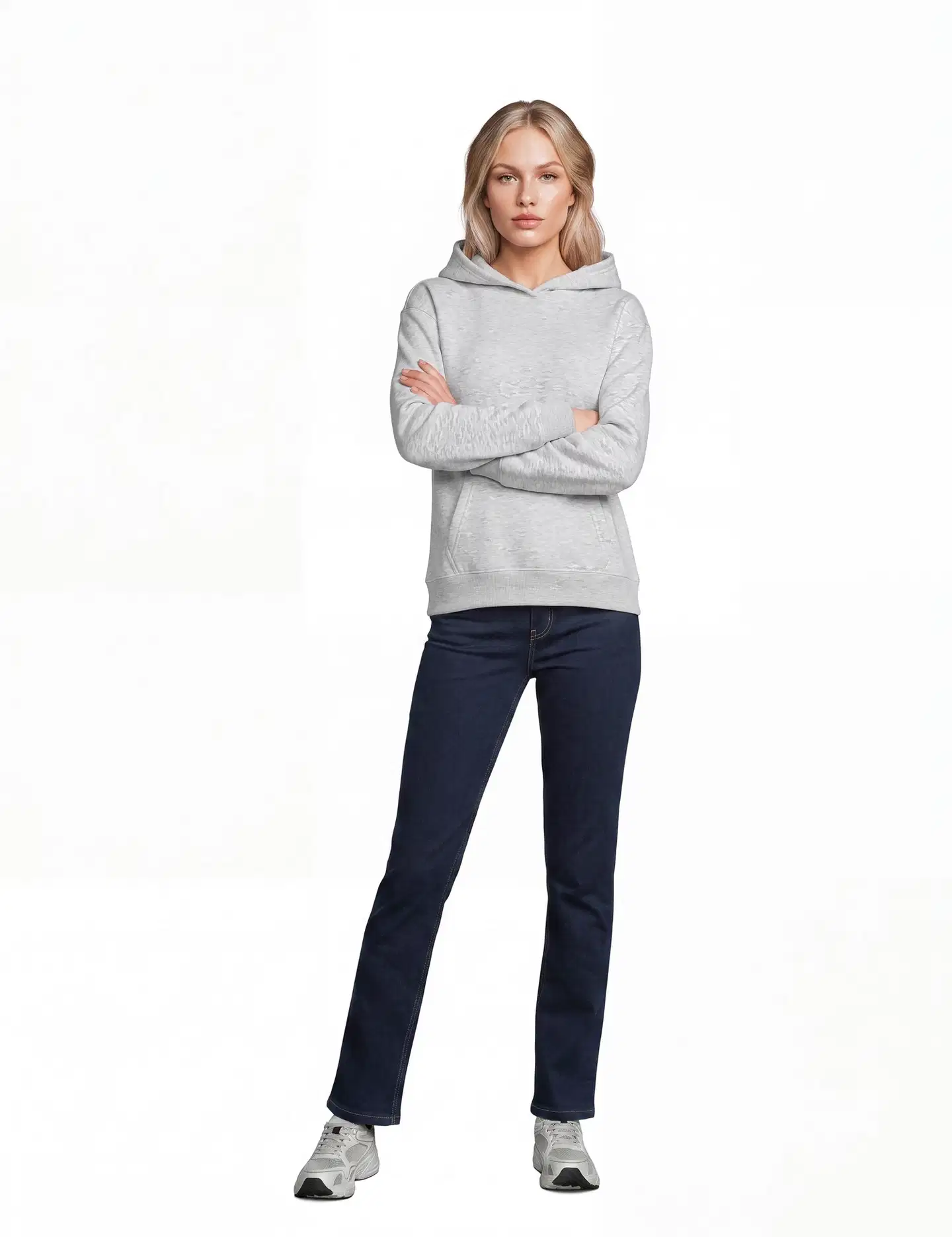 House naisten farkut Straight Fit - DARK BLUE WASHED - 4