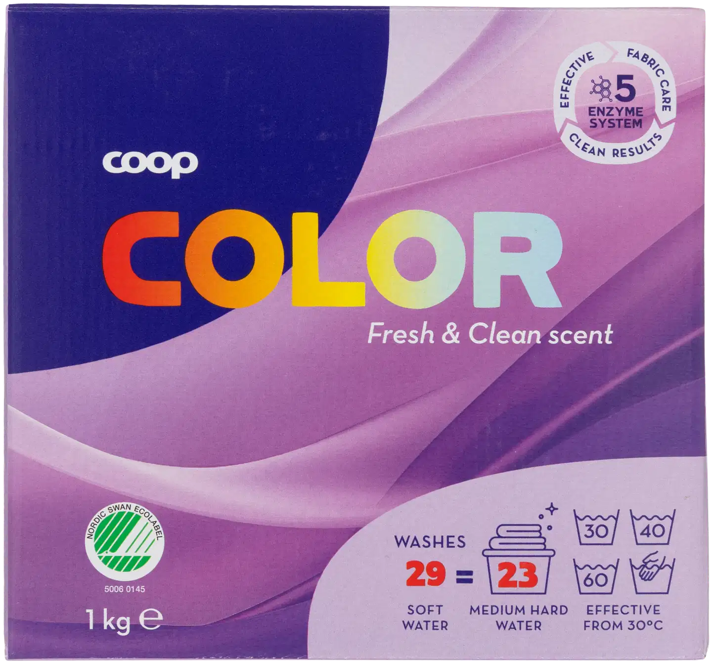 Coop Color kirjopyykin pesujauhe 1 kg