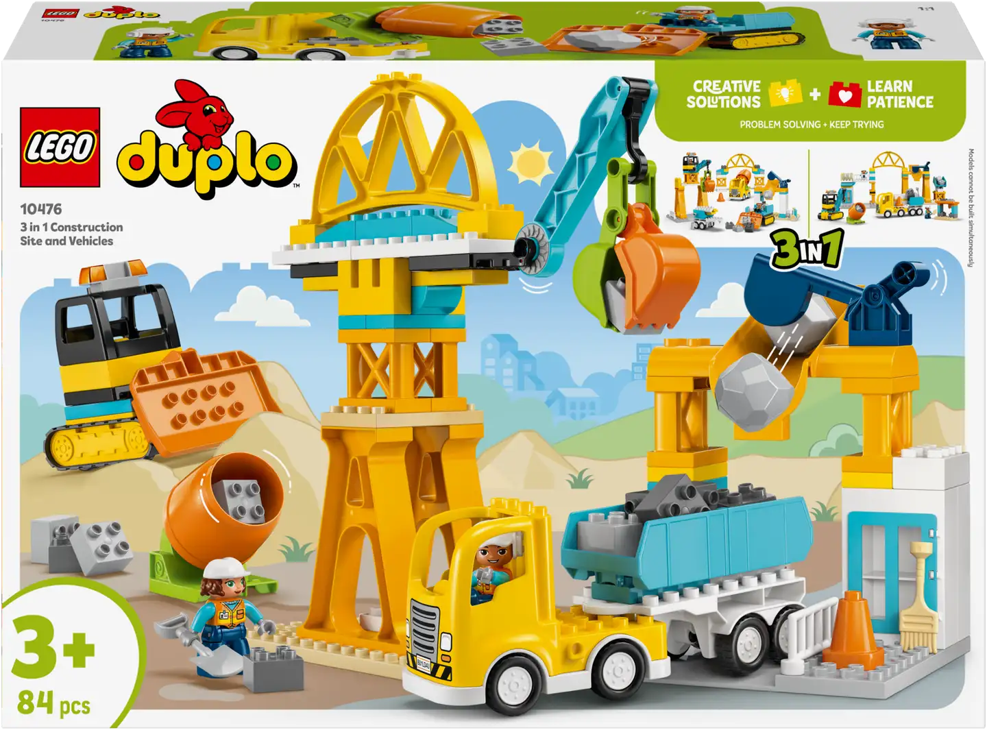 LEGO® DUPLO Town 10476 Rakennustyömaa ja työmaa-ajoneuvot 3in1 - 3