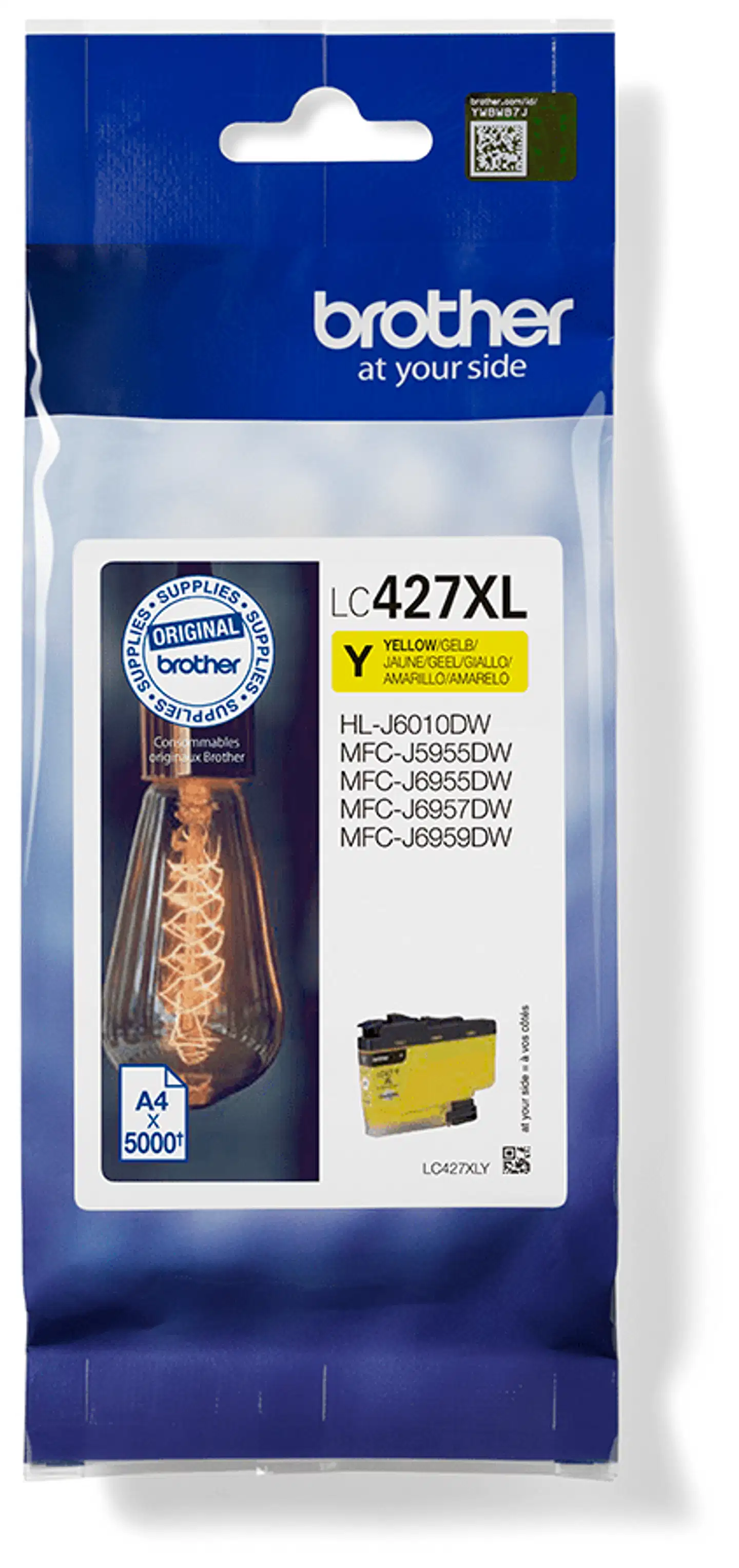 Brother mustepatruuna LC427XLY XL keltainen - 1