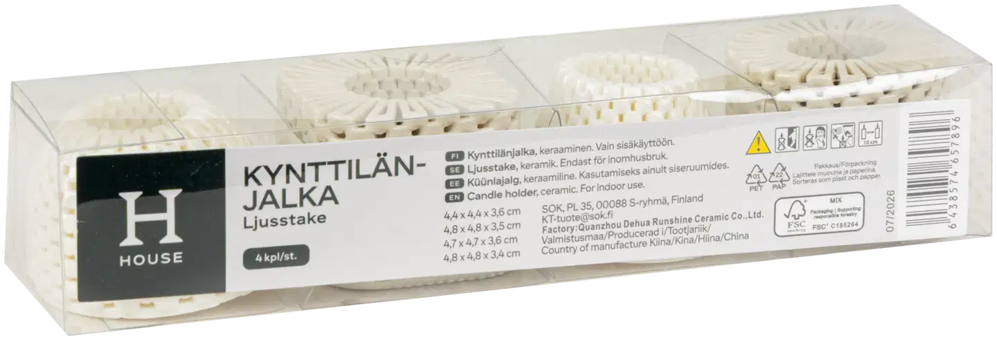 House kynttiläjalka 4-pack - 2