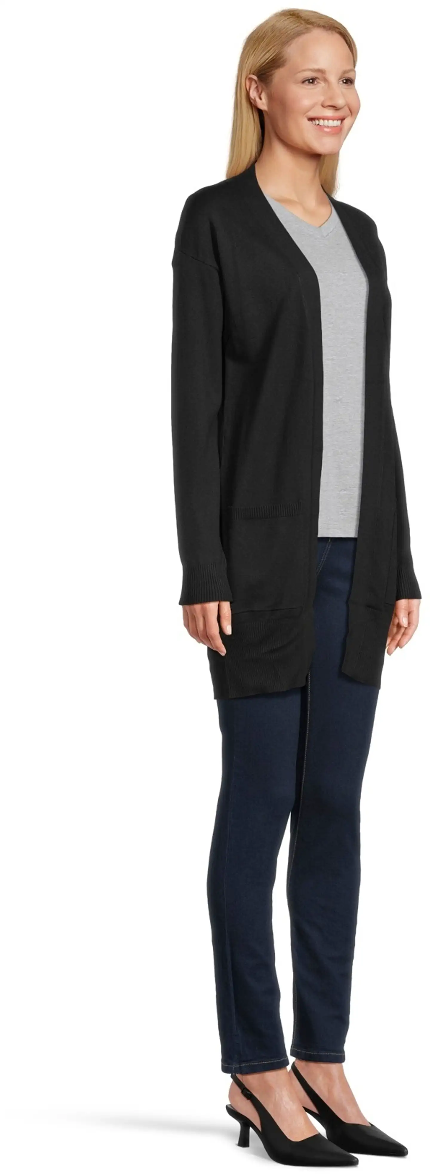 House naisten neuletakki Linda - MUSTA - 4