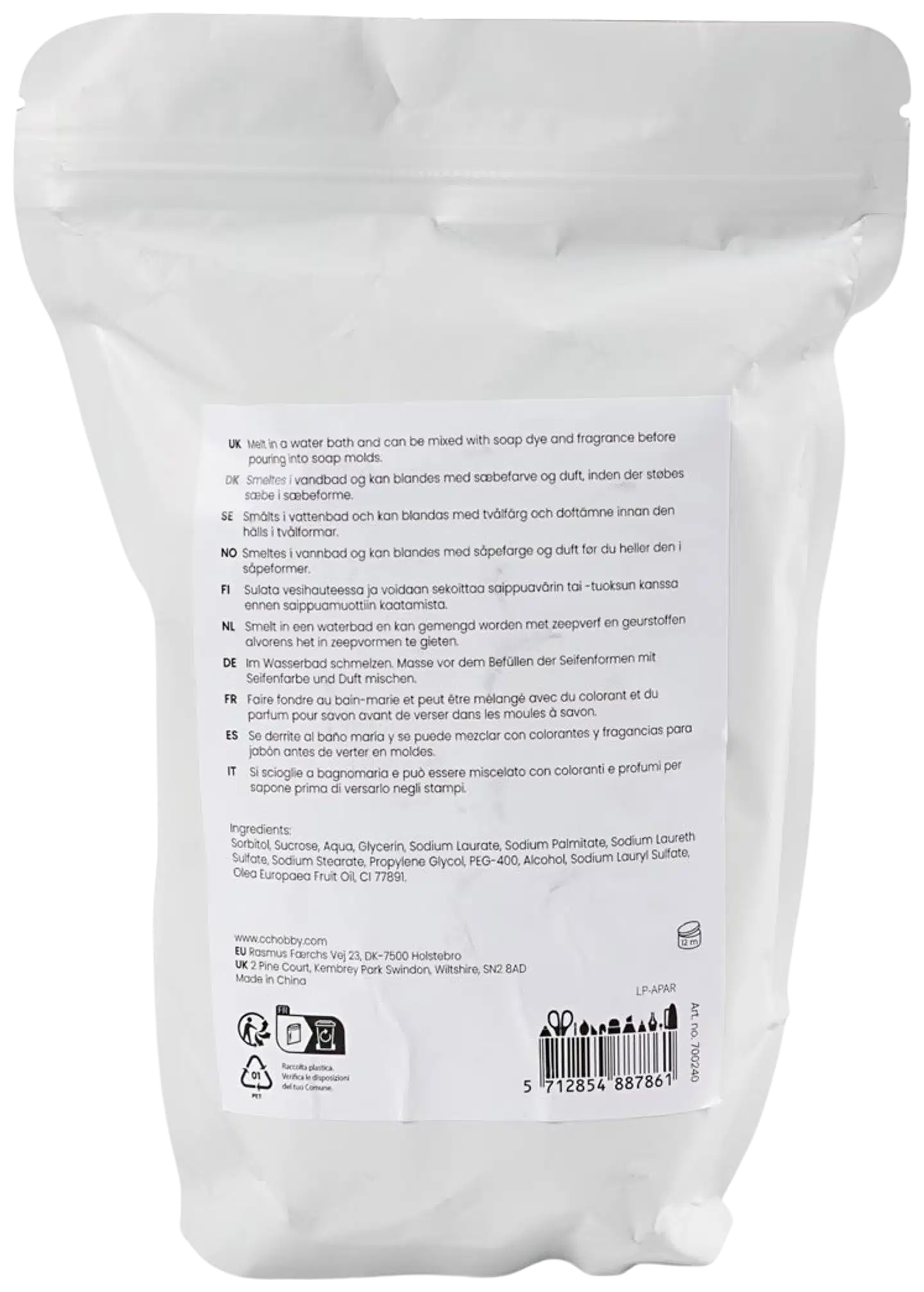 Creativ Company oliiviöljyä sis. saippuamassa, 500 g - 2