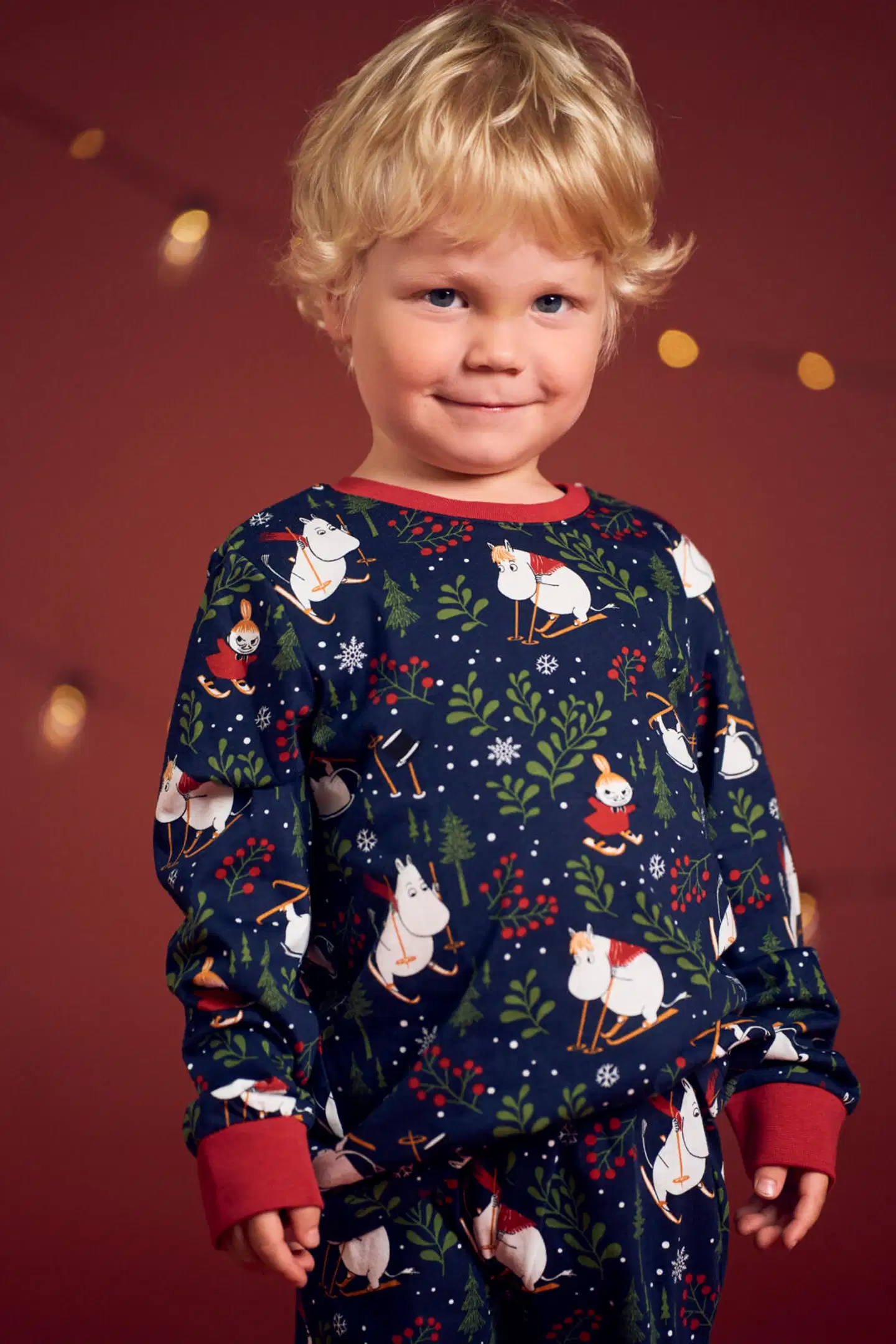 Muumi lasten pyjama Hiihtoretki 593709 - tummansininen - 9