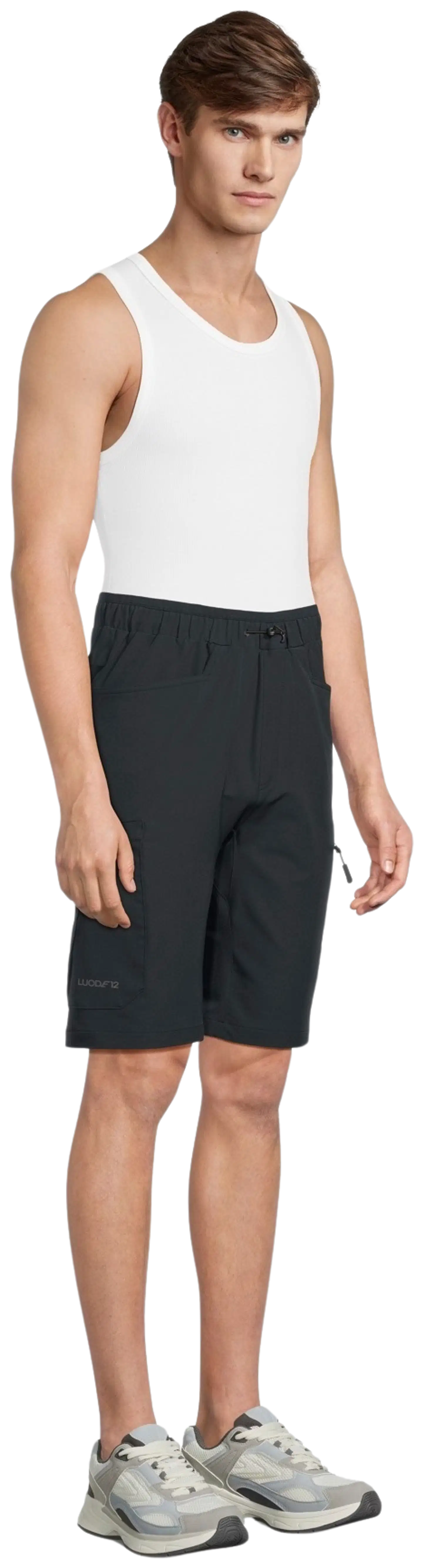 Luode12 miesten retkeilyshortsit loose-fit 204L182654 - BLACK - 4