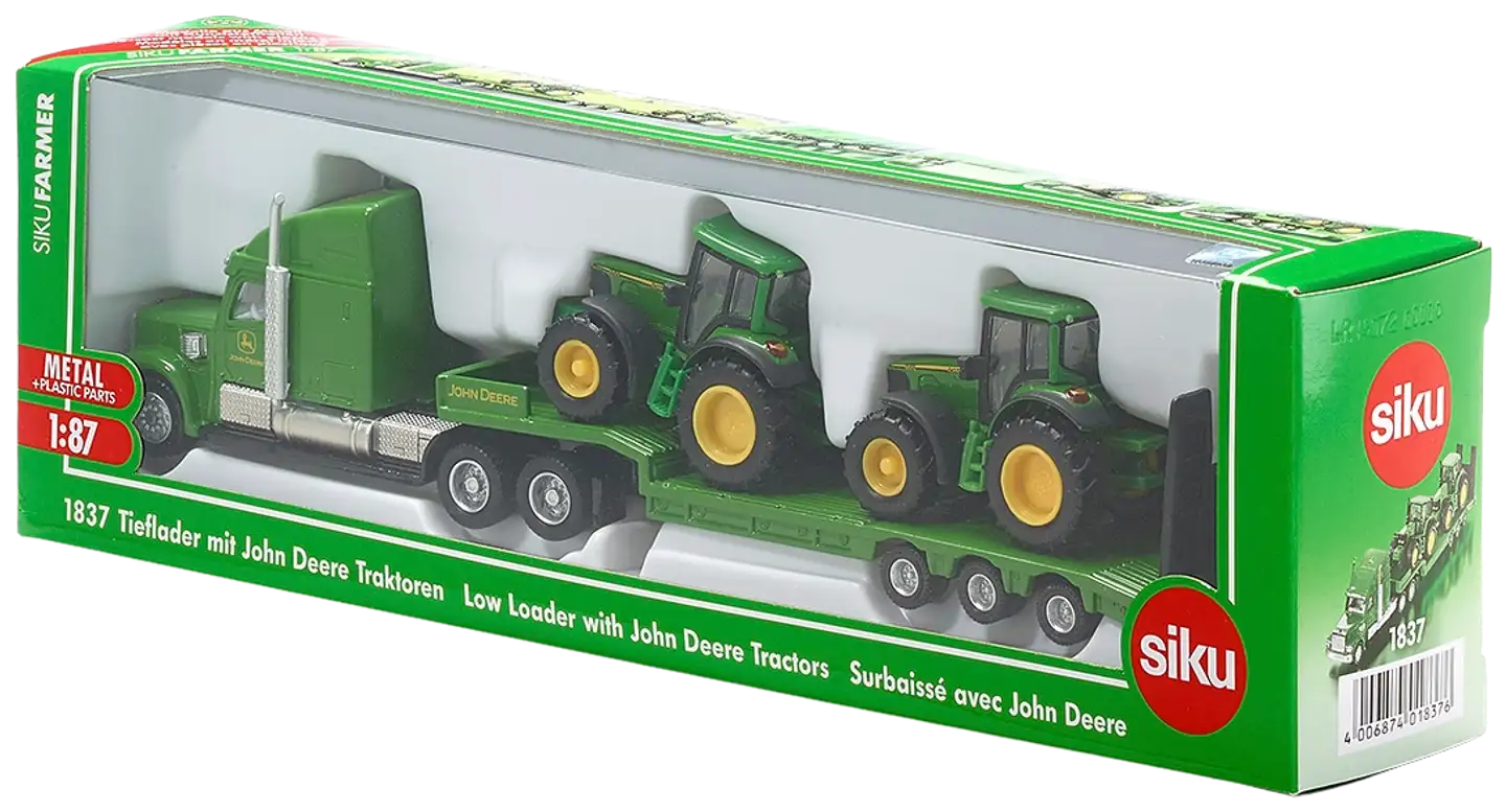 Siku 1:87 Lavettirekka John Deere Traktoreilla - 1