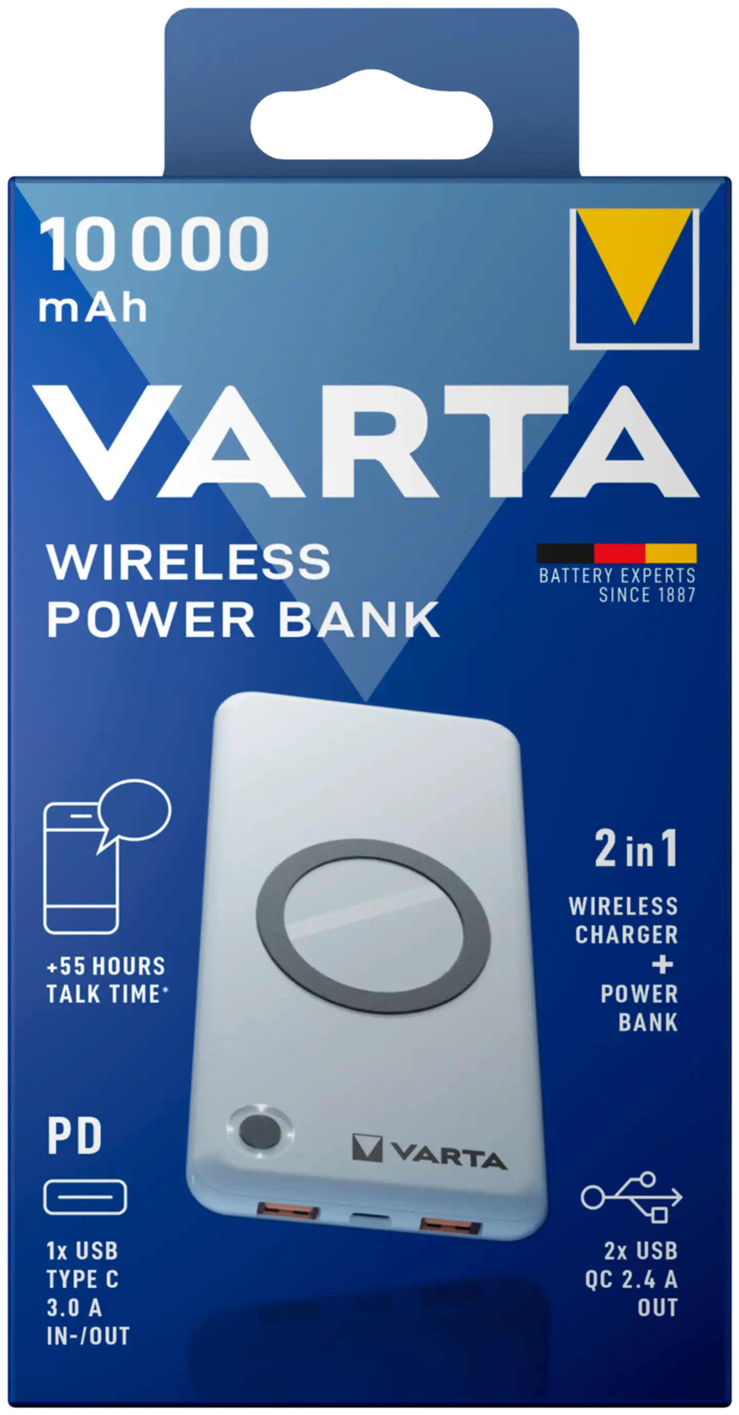 Varta langaton varavirtalähde 10000mAh - 1