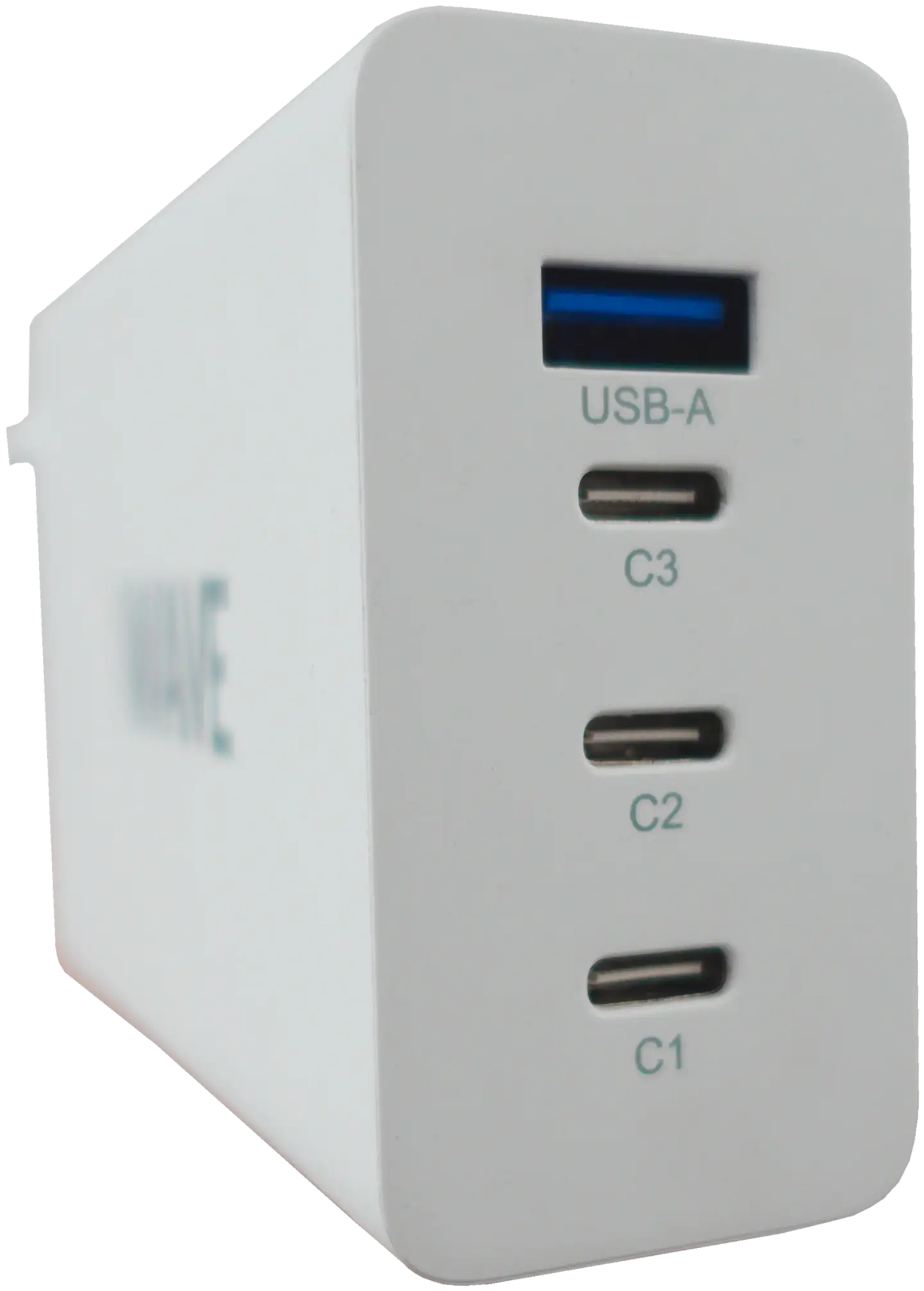 Wave 100W Pikalataava Super Si -verkkolaturi, 3 x USB Type-C + 1 x USB-A, Valkoinen - 3