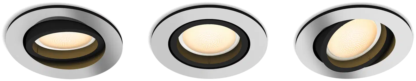 Philips Hue Milliskin upotettava -kohdevalaisin 3 kappaletta 4.2W 2200-6500K 400LM regular alumiini - 1