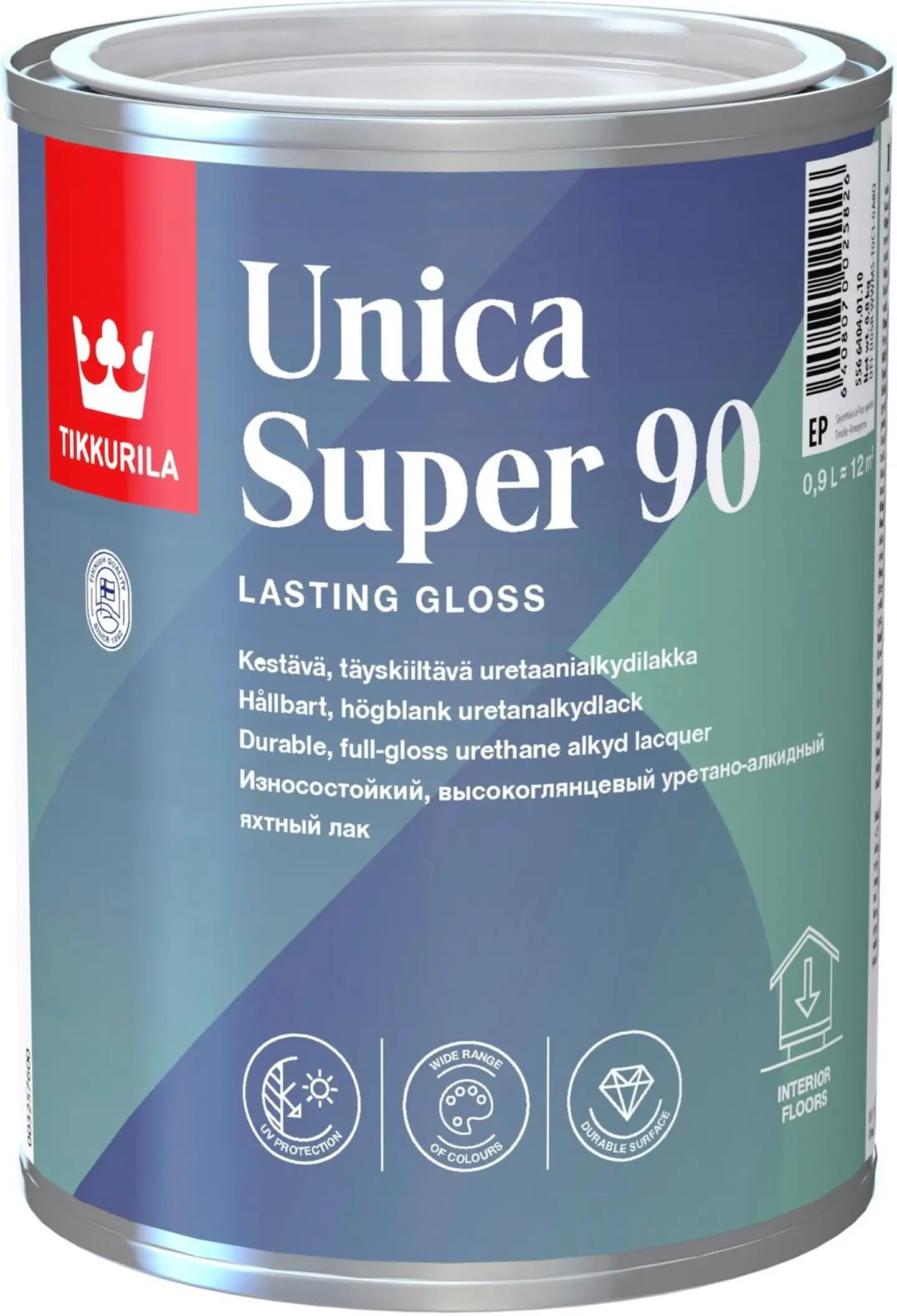 Tikkurila lakka Unica Super 90 0,9 l EP sävytettävissä täyskiiltävä