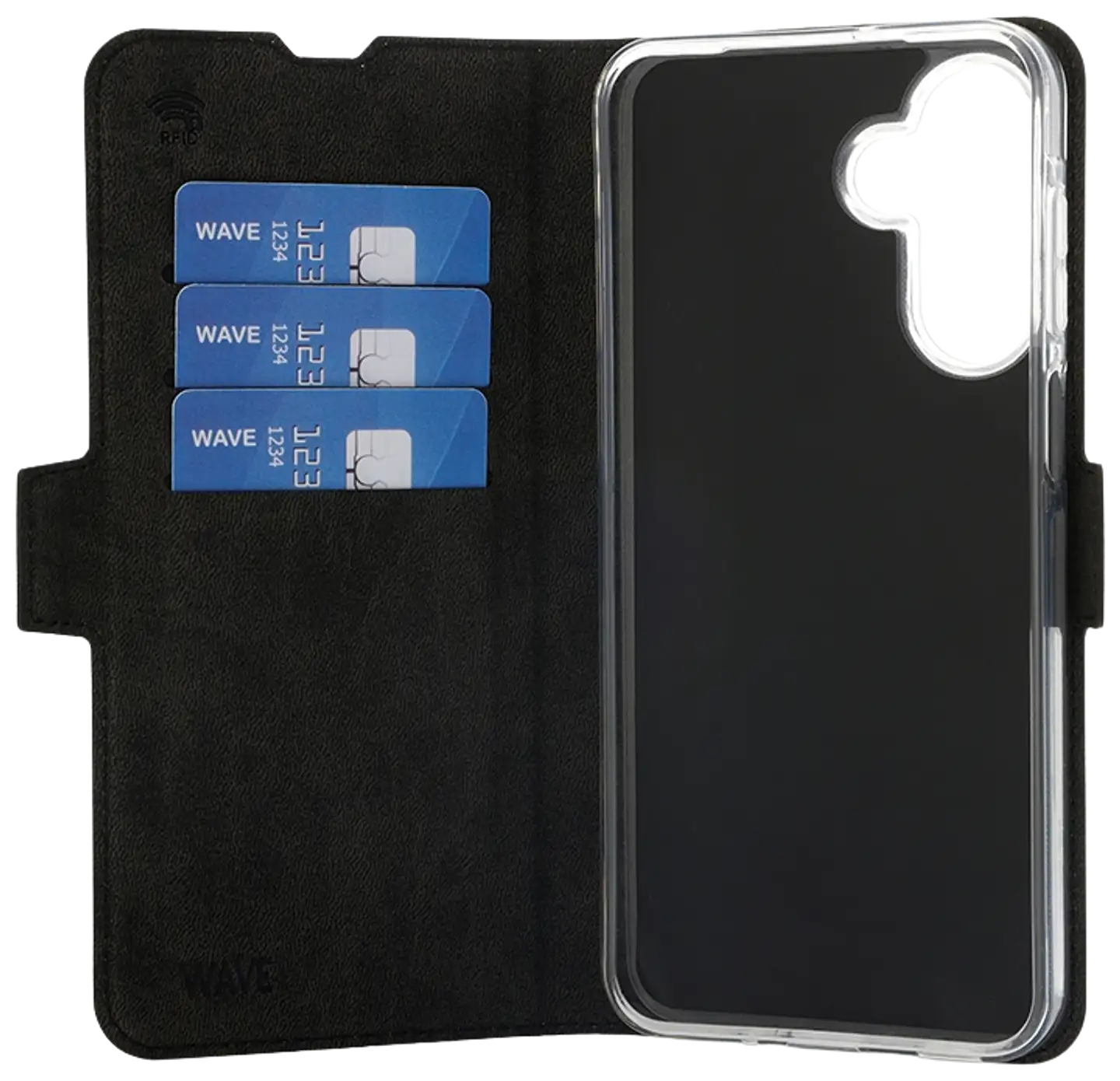 Wave Book Case, Samsung Galaxy A17 5G / Samsung Galaxy A17 4G, Musta - 3