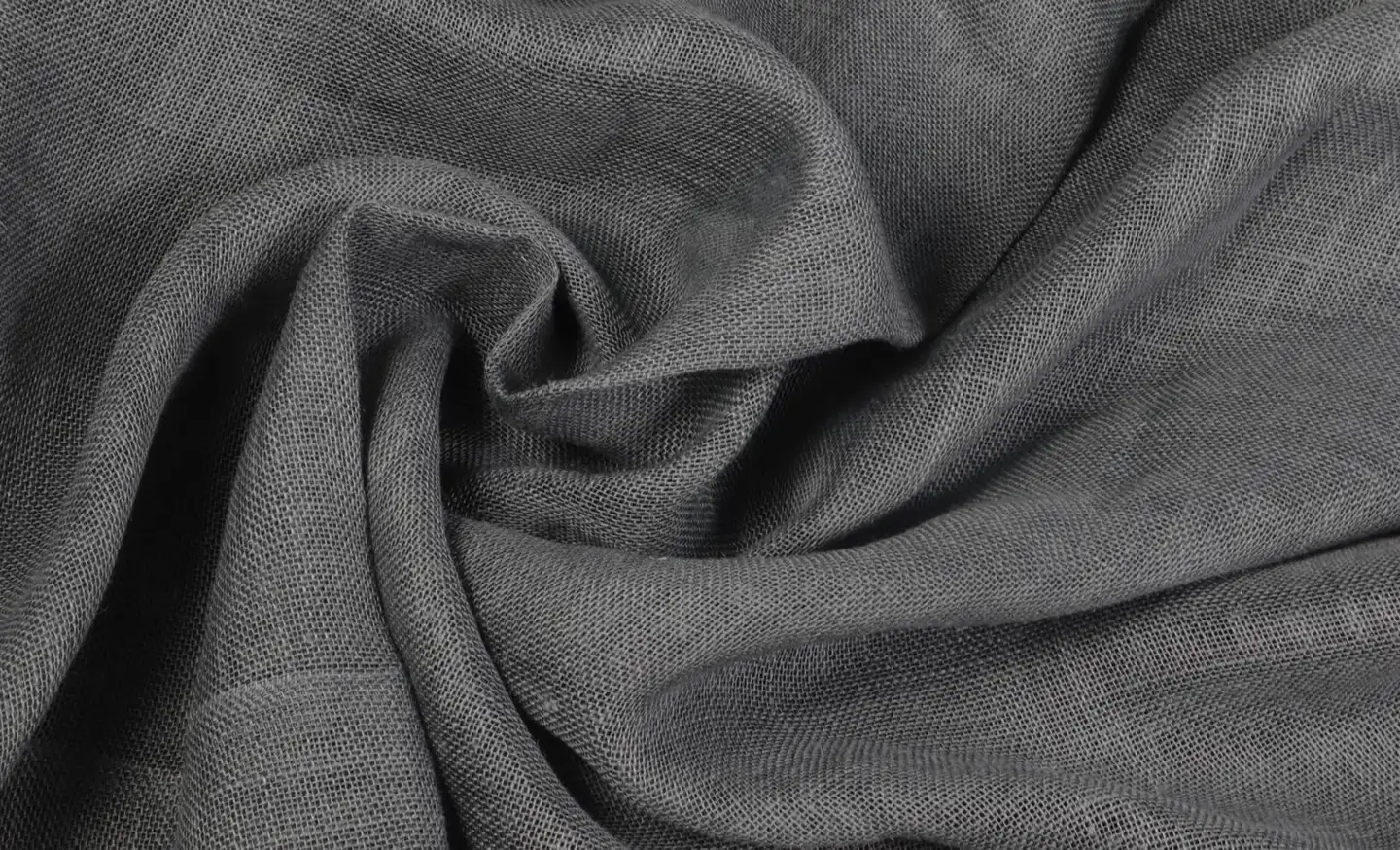 Ihanin pellavaverho 100% tummanharmaa 140 x 280 cm - 2