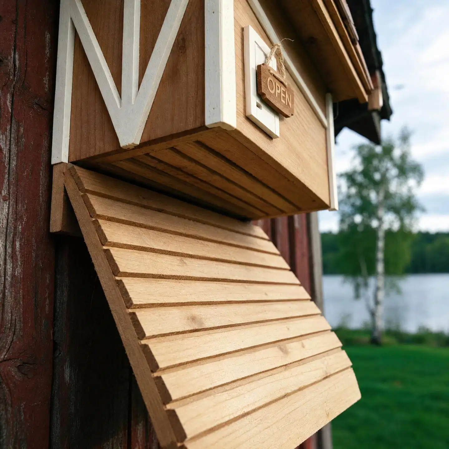 WildYard Big Bat Barn lepakkopönttö, 3 kammiota, setripuu, ruskea - 5