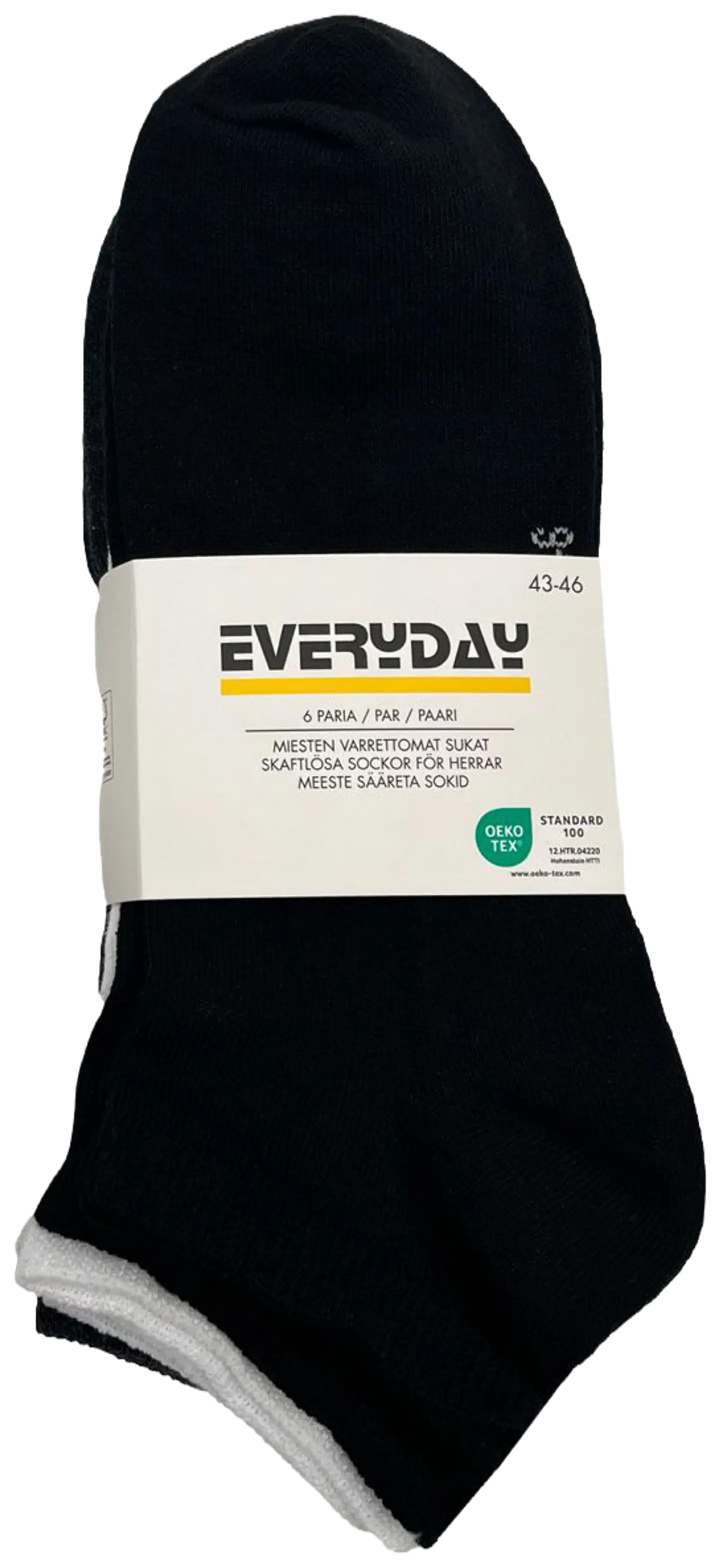 Everyday miesten sneakersukat BS2025 6-pack - Black/graphite mel/white - 2