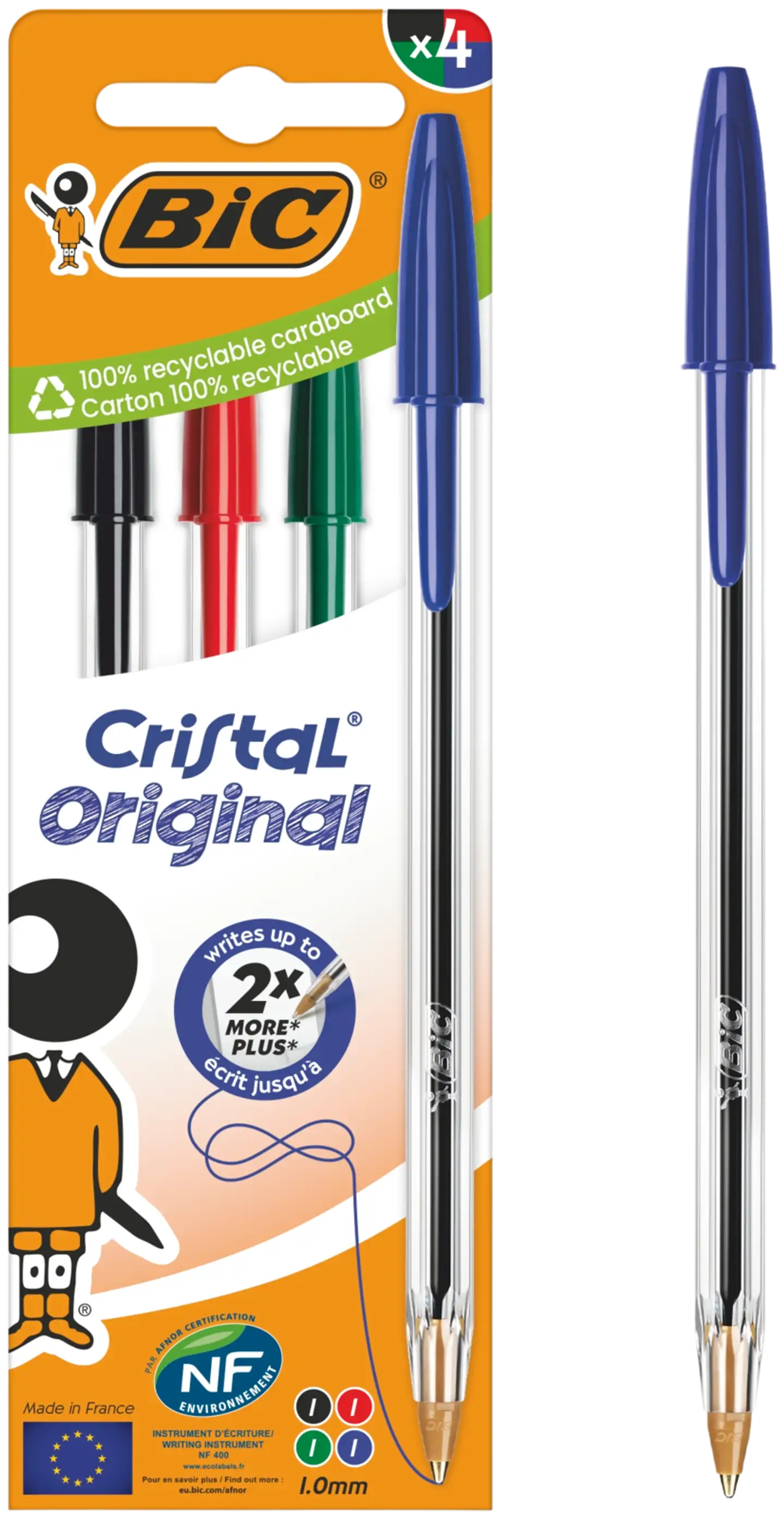 Bic kuulakynä Cristal Medium värilajitelma 4 kpl - 1