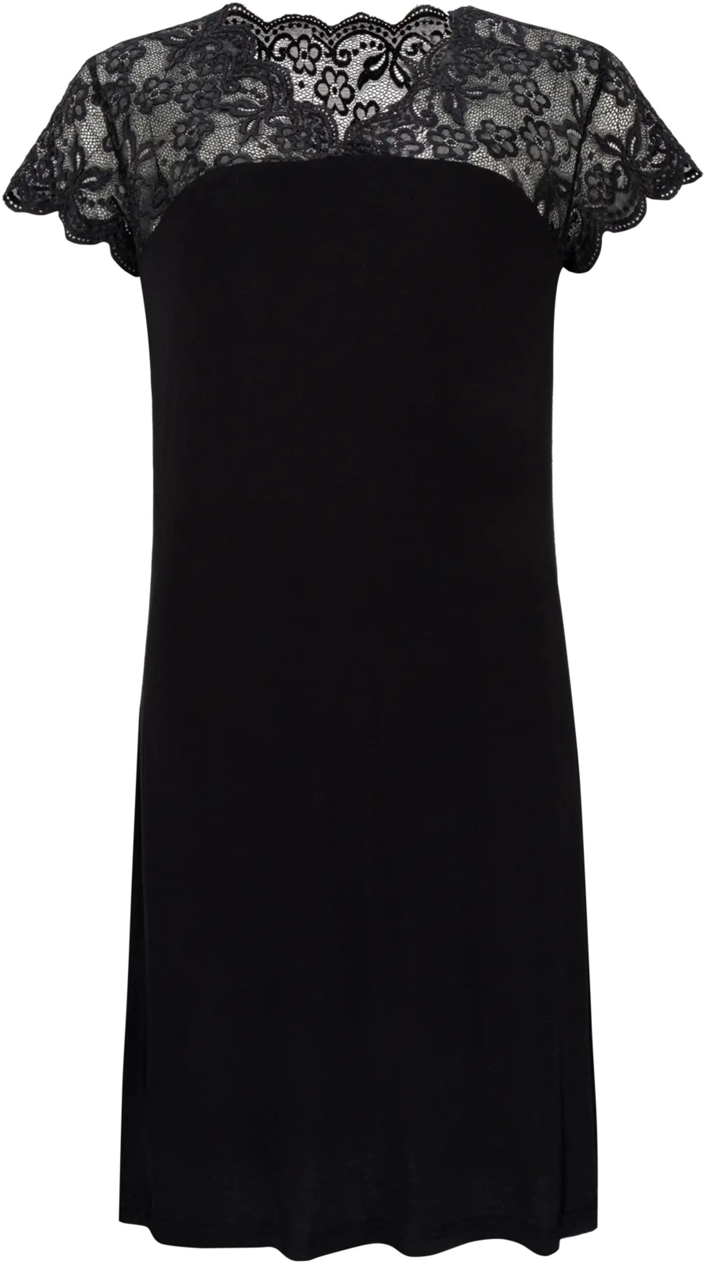 Actuelle naisten chemise yöpaita 212A372219 - BLACK