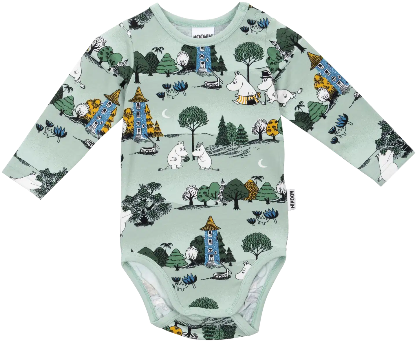 Muumi vauvojen body Kuutamoyö 593353 - vihreä - 1