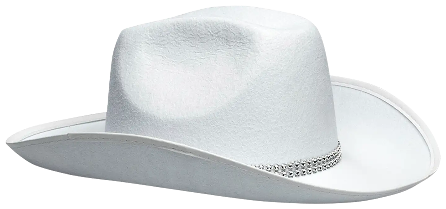 Cowboy hattu valkoinen - 1