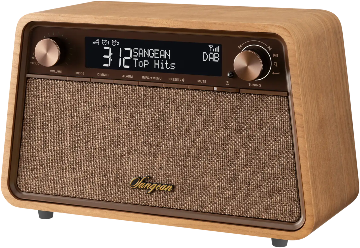 Sangean pöytäradio Bluetooth yhteydellä WR-201D, kirsikka - 1