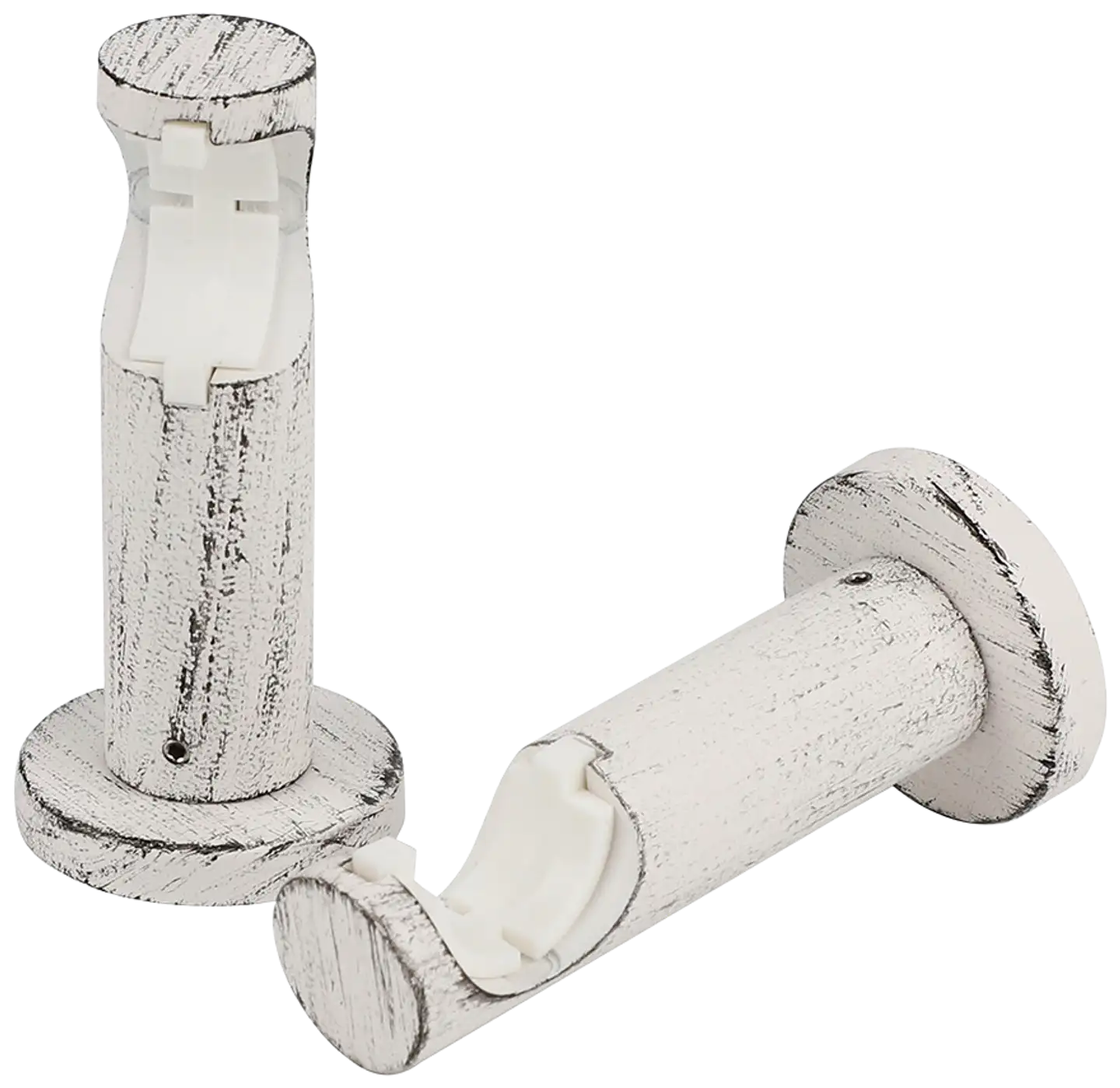 Ihanin verhotangon click-kannakkeet valkokulta 28mm 2kpl/pss - 1