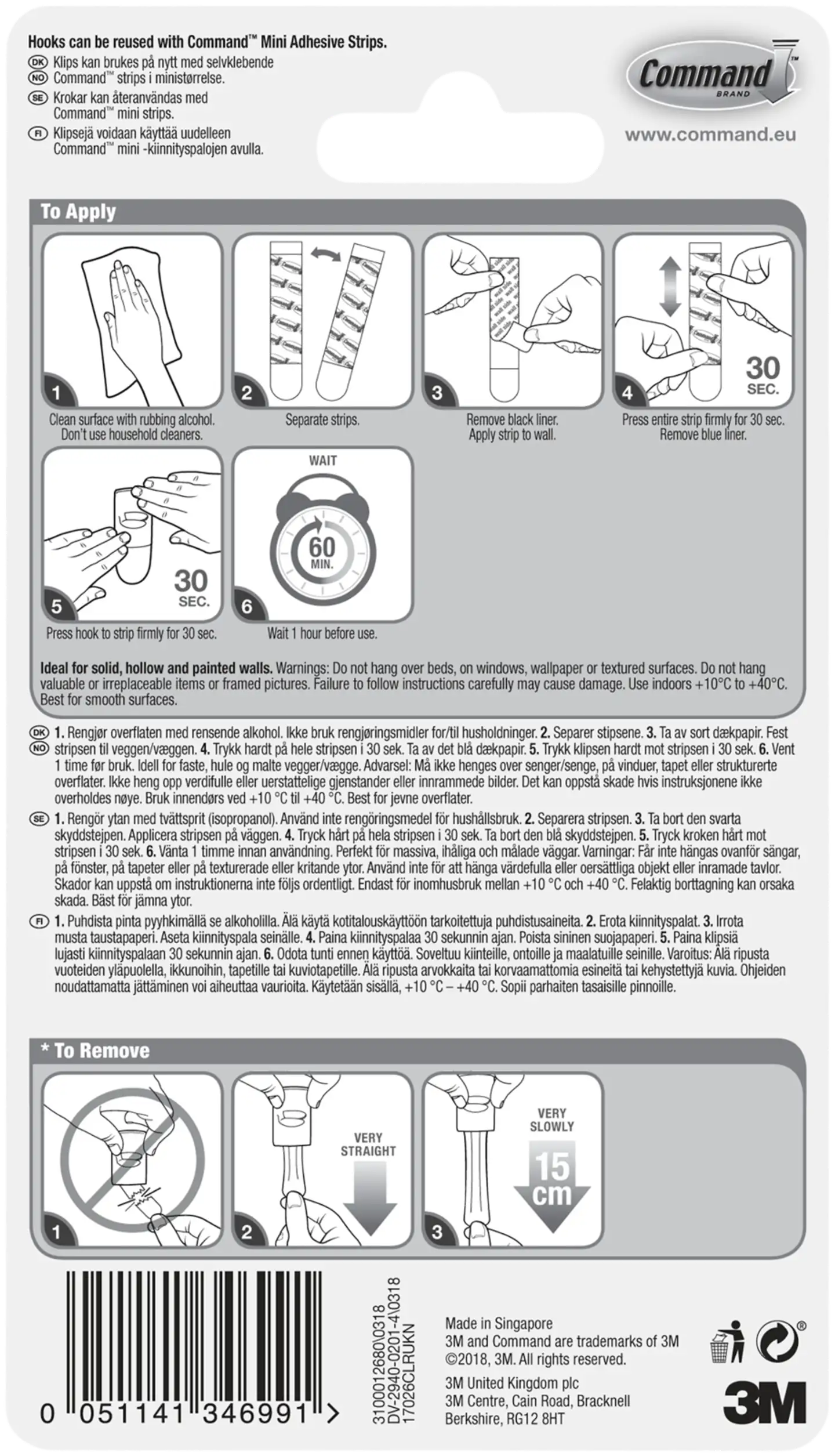 Command™ kirkkaat sisustusklipsit ja kiinnityspalat 17026CLR - 8