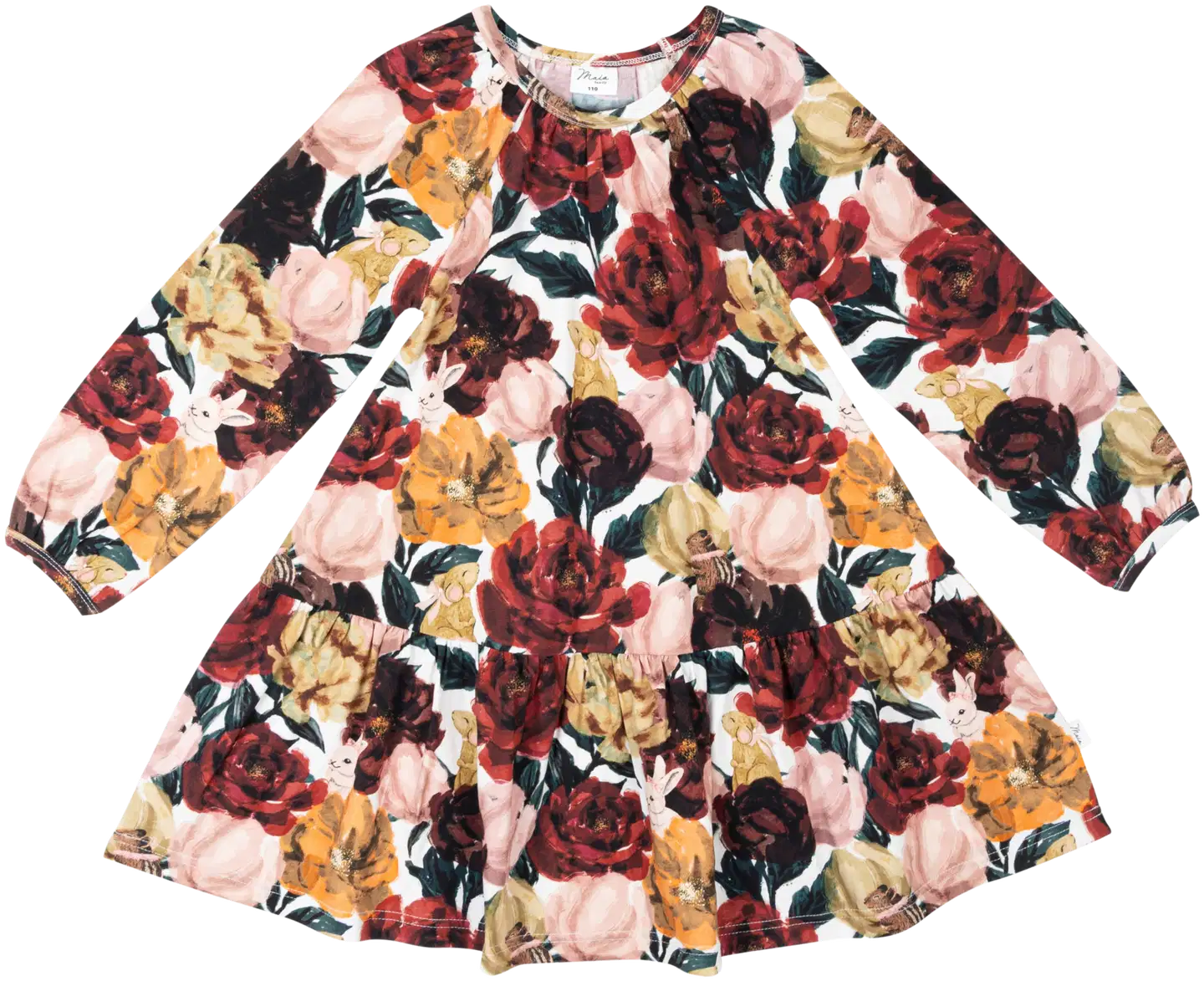 Maia family lasten mekko Bloomy 206085 - tummanpunainen - 1