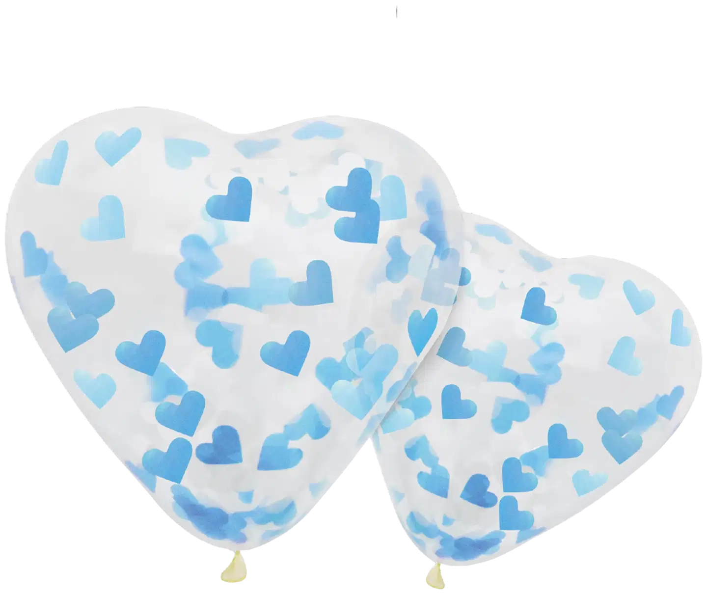 Happy Party Sydänilmapallot Konfetti 4 kpl/pkt, sininen
