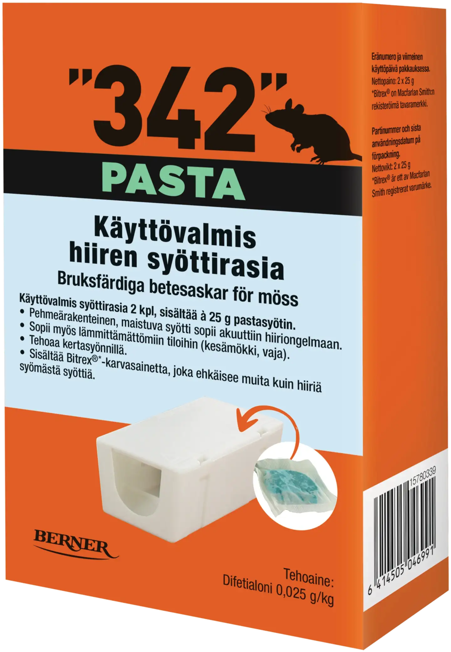 342 Syöttirasia 2kpl á 25g pastasyötti