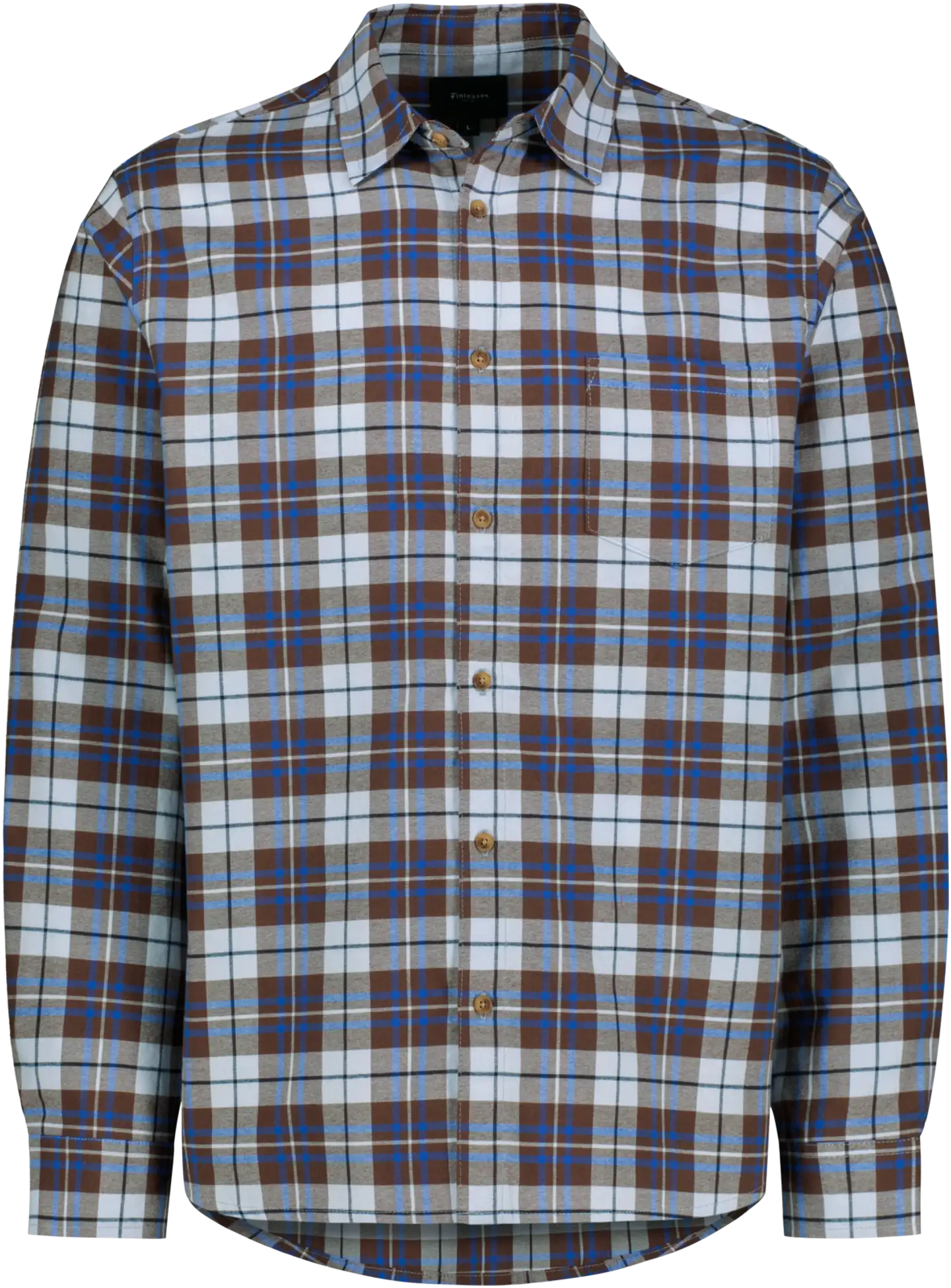 Finlayson miesten ruutupaita Tartaani - Brown-blue check - 1