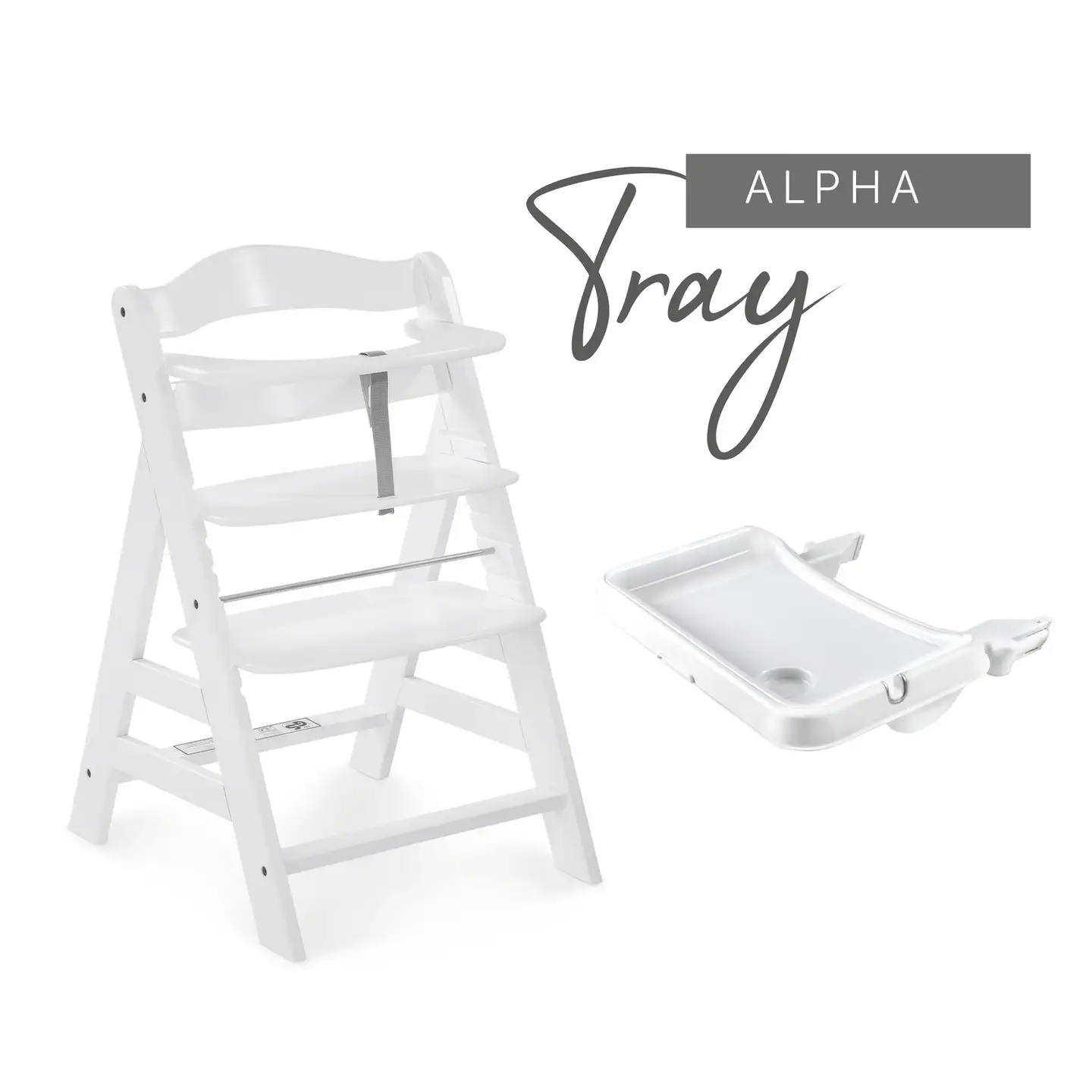 Hauck tarjotin syöttötuoliin Alpha Tray valkoinen - 8
