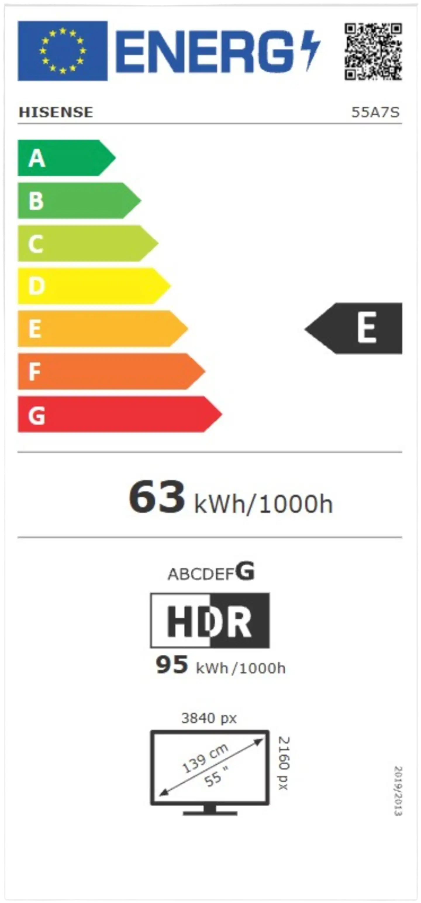 Hisense 55" 4K QLED Smart TV 55A7S - 7