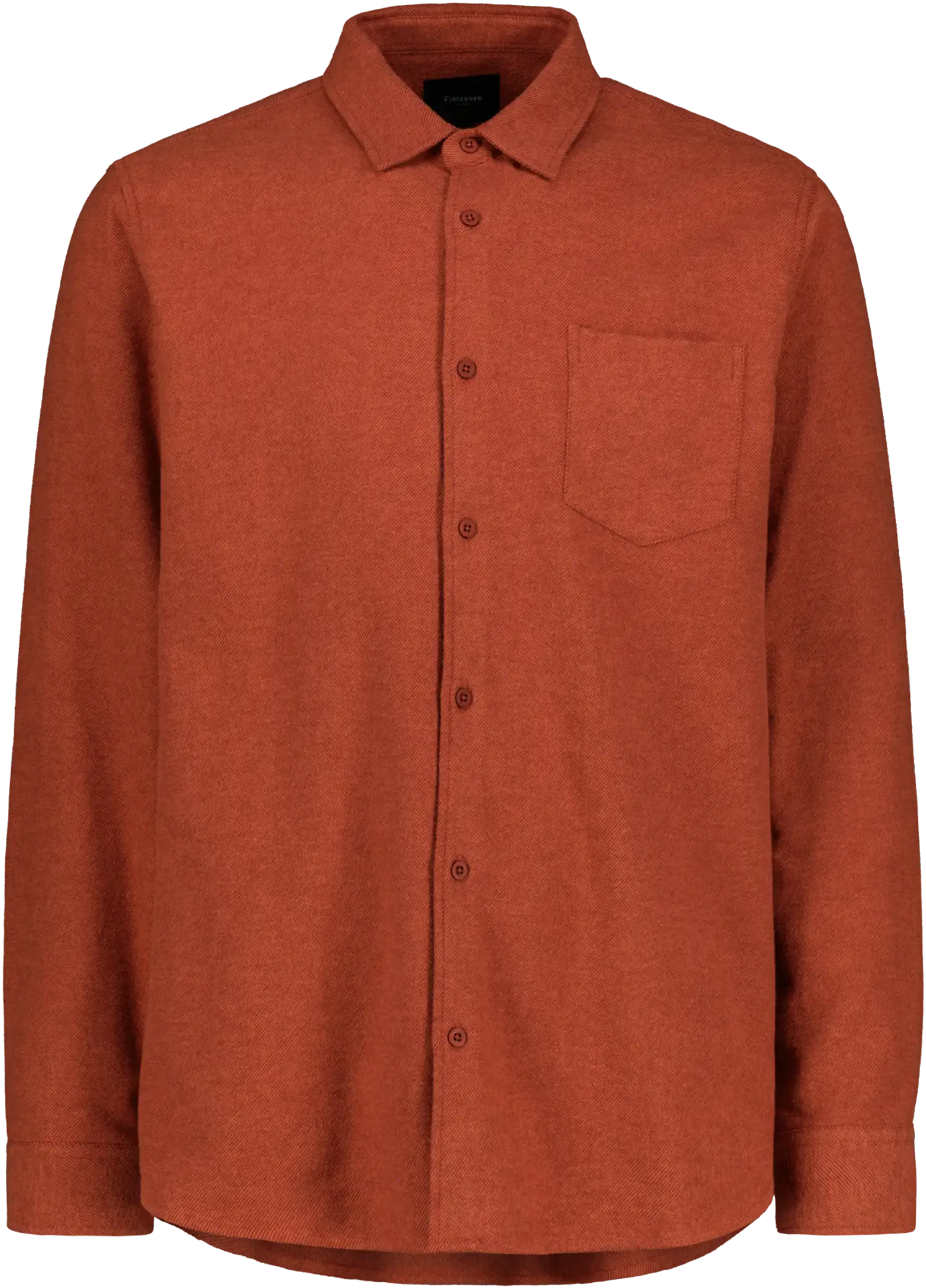 Finlayson miesten flanellipaita Twill - Rusty brown - 1