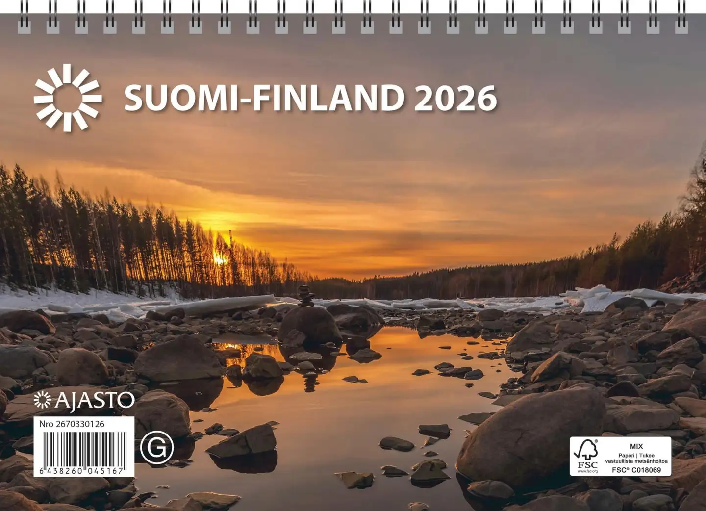 Ajasto seinäkalenteri Suomi A5 - 1