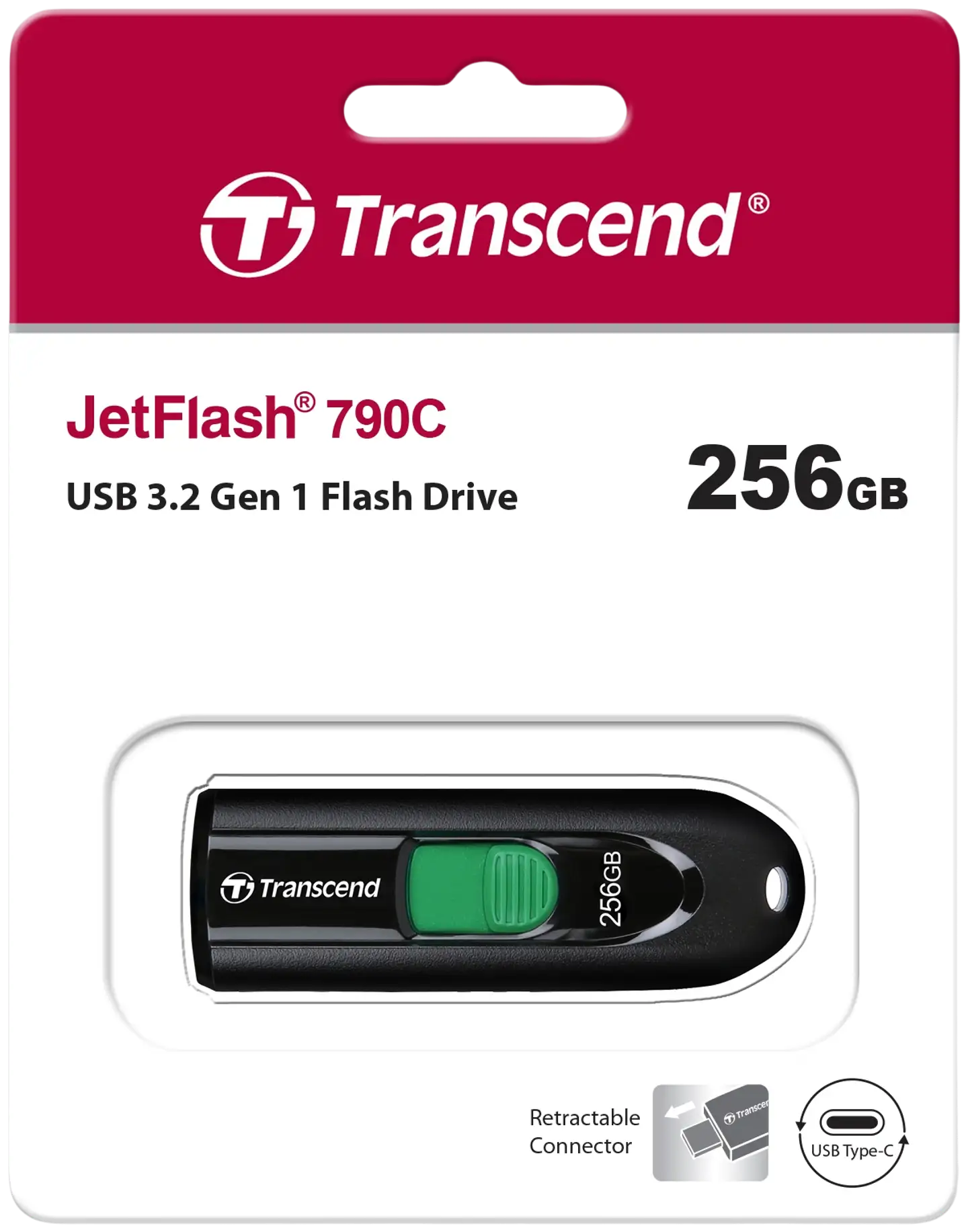 Transcend USB-muistitikku 256GB 790C Type-C - 3