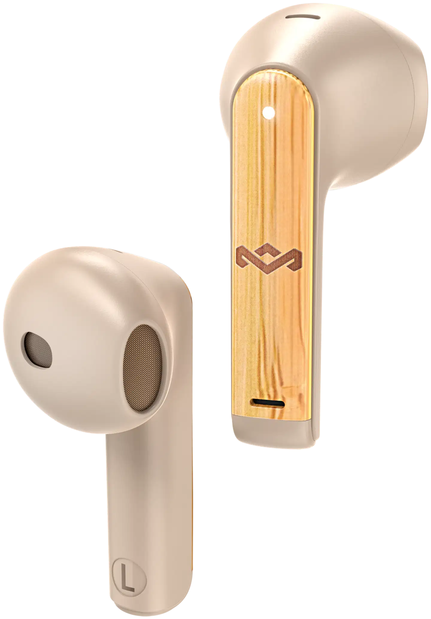 House of Marley langattomat nappikuulokkeet Zion, beige/puu - 3