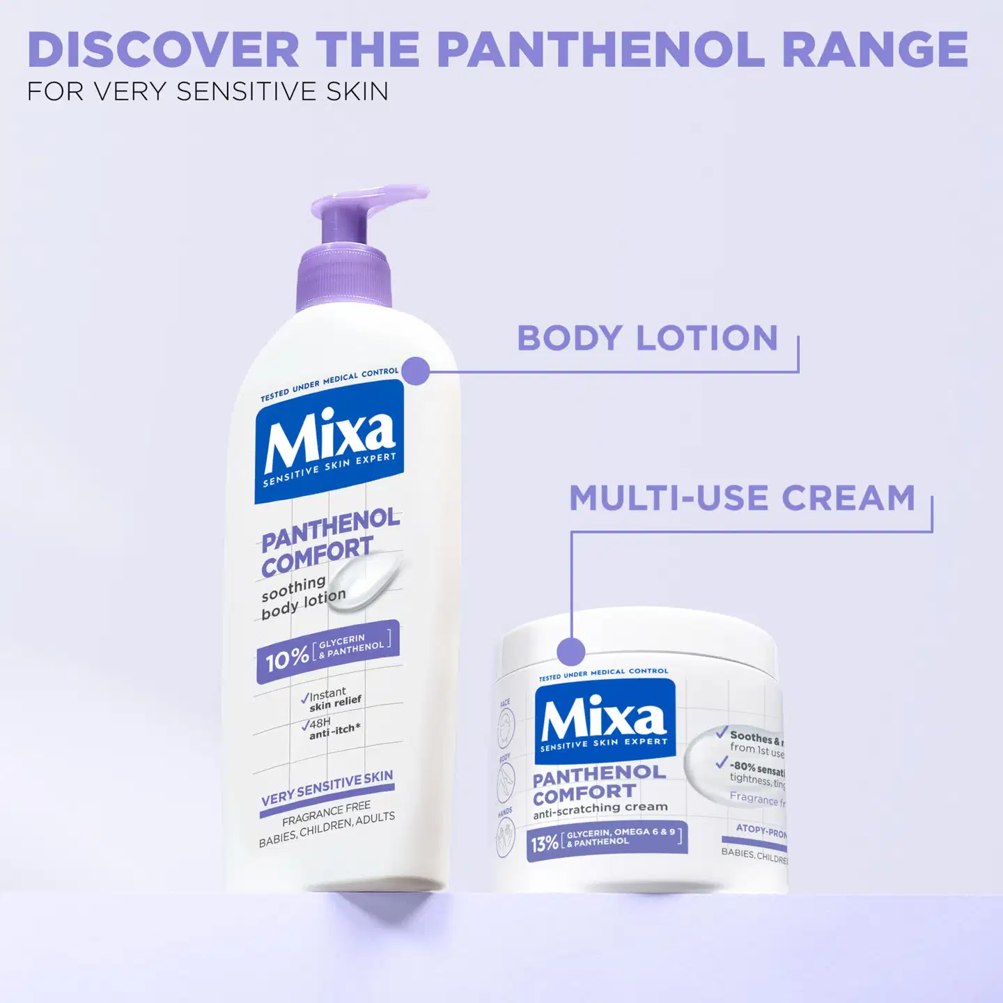 Mixa Panthenol Vartalovoide Rauhoittava vartalovoide erittäin herkälle iholle 250ml - 9