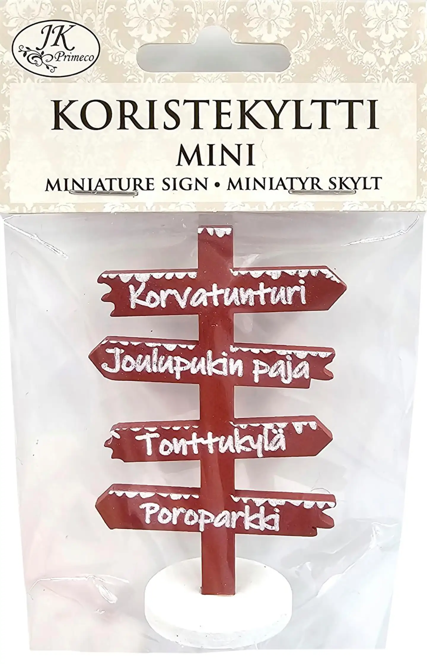 J.K. Primeco koristekyltti mini punainen - 1