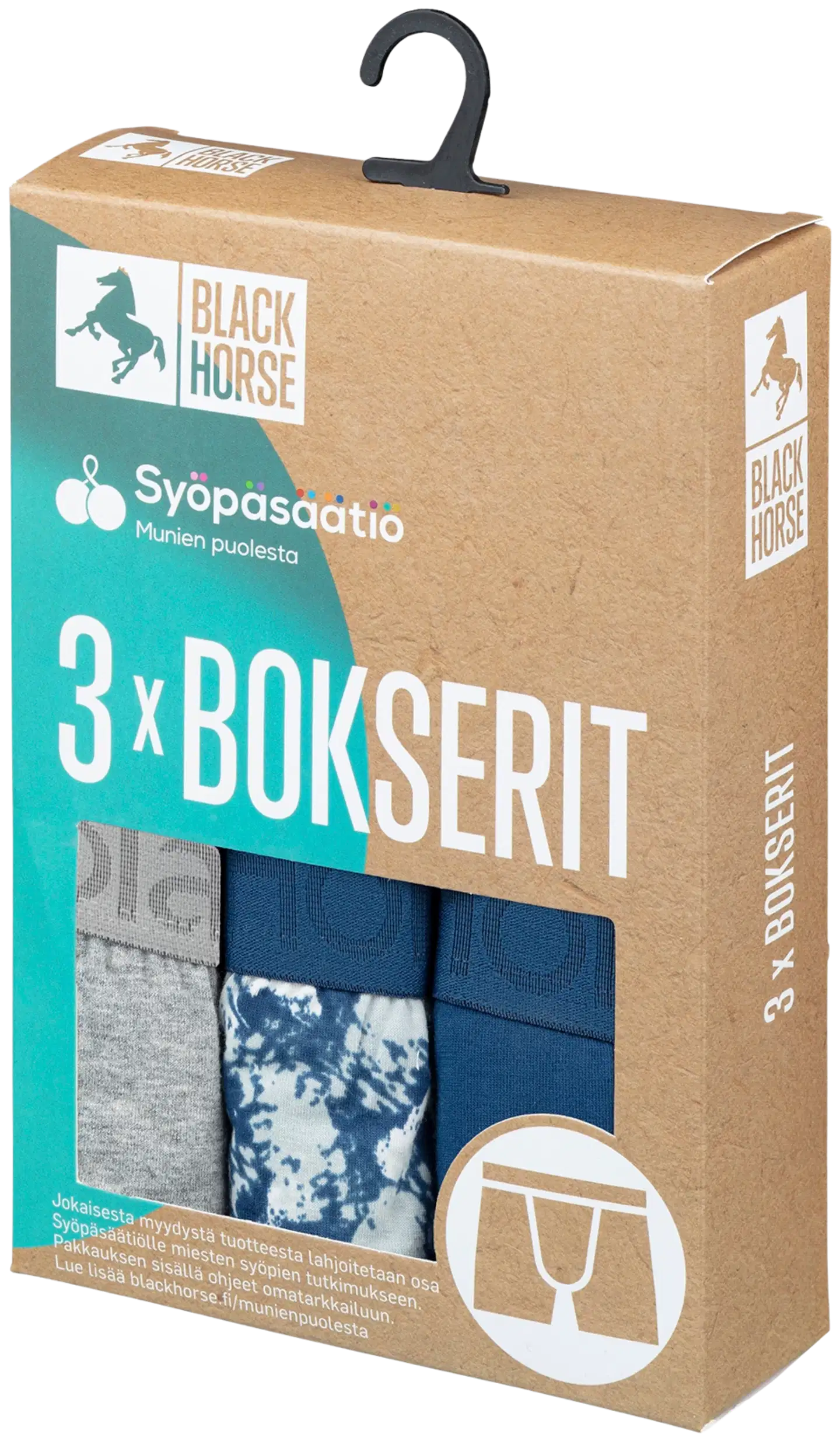 Black Horse miesten bokserit 3-pack I175 - Night Forest - 6