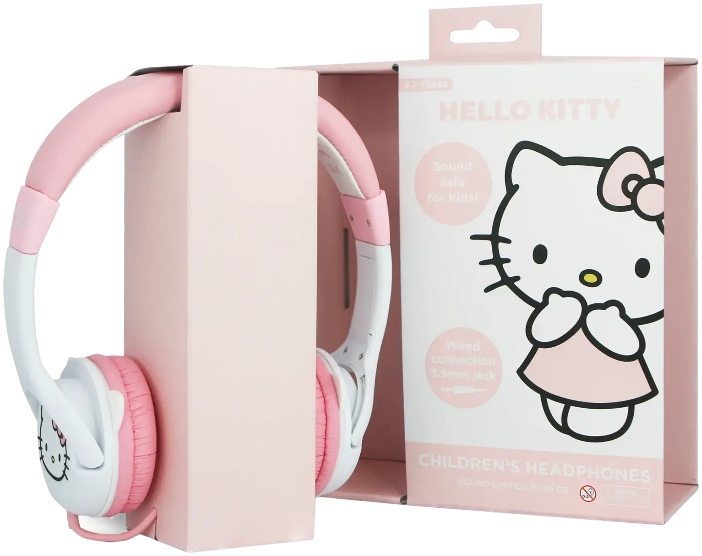 Hello Kitty lasten langalliset sankakuulokkeet valkoinen/pinkki - 3